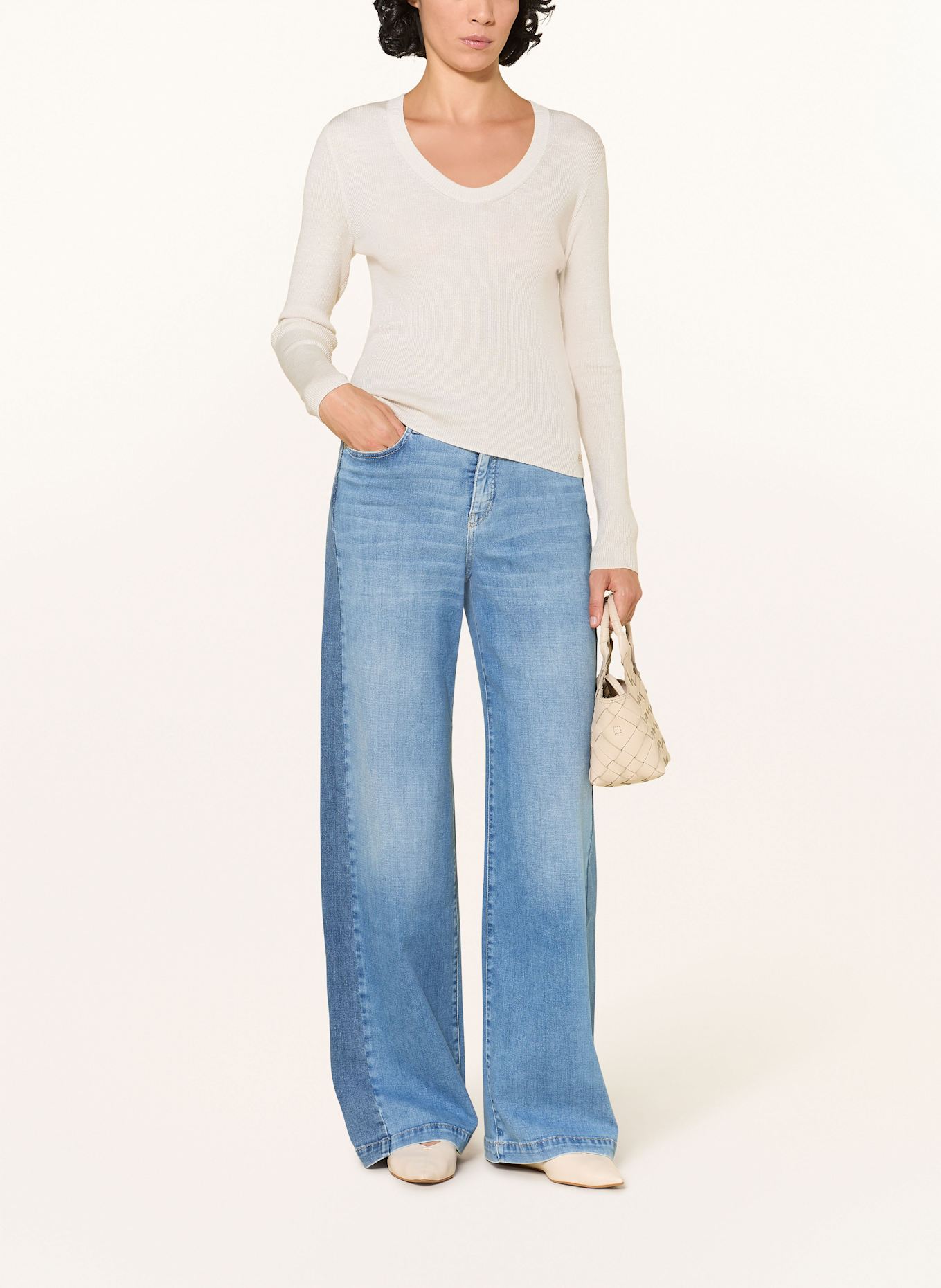 MARC CAIN Sweter: 112 bright ecru