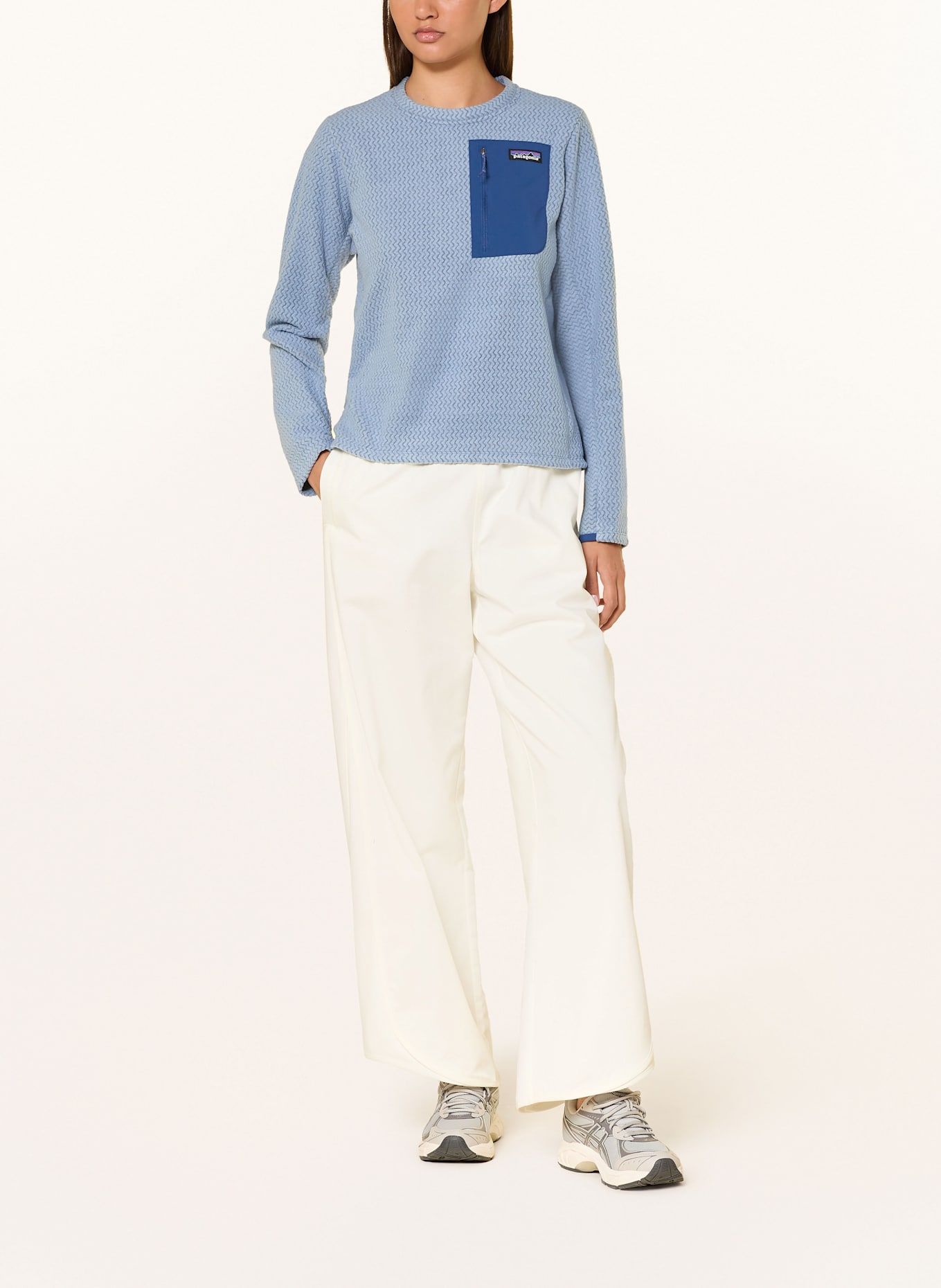 patagonia Sweter z polaru R1® AIR: SZARONIEBIESKI