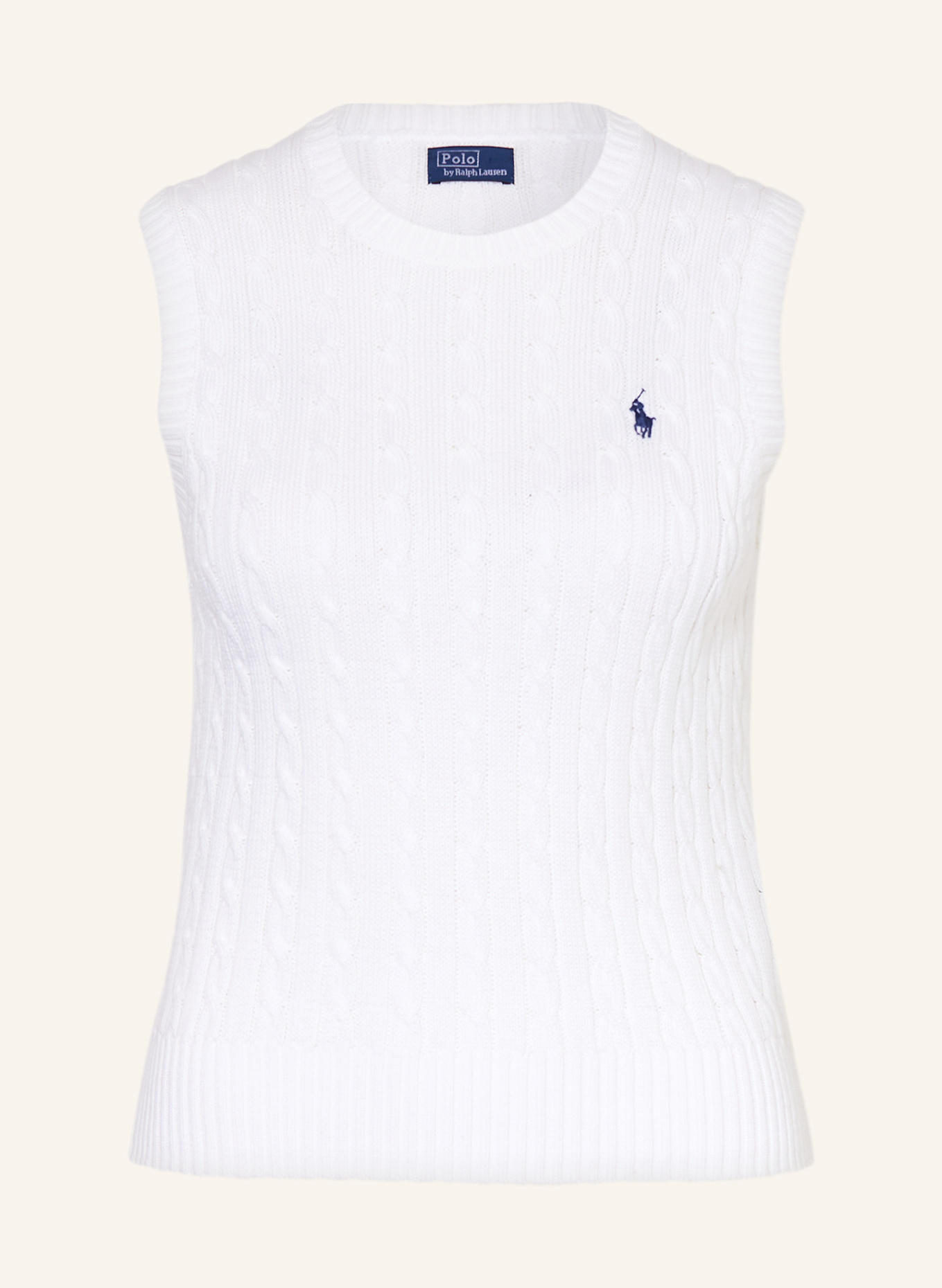 POLO RALPH LAUREN Sweater vest: WHITE
