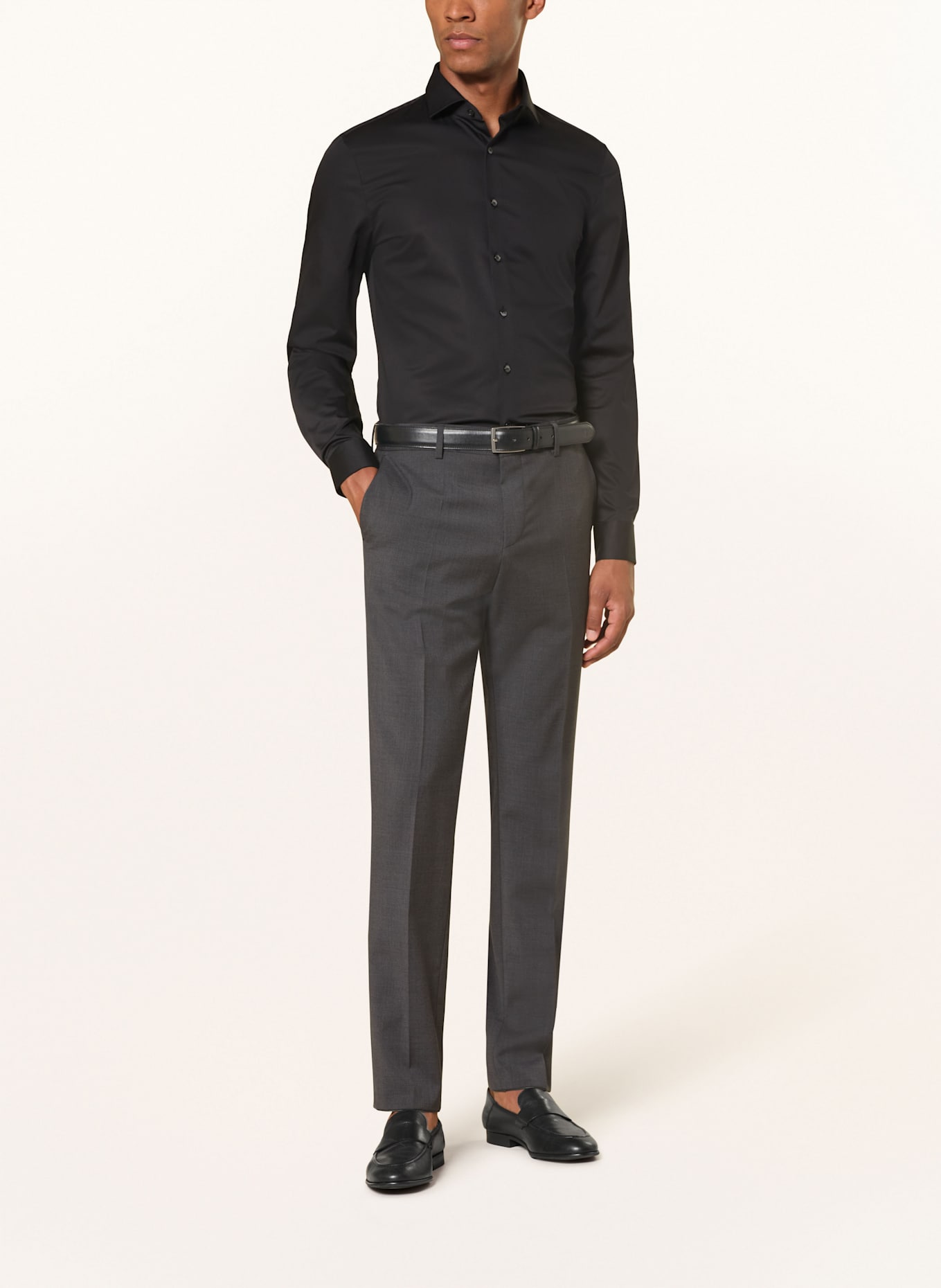 OLYMP Hemd No. Six super slim: SCHWARZ