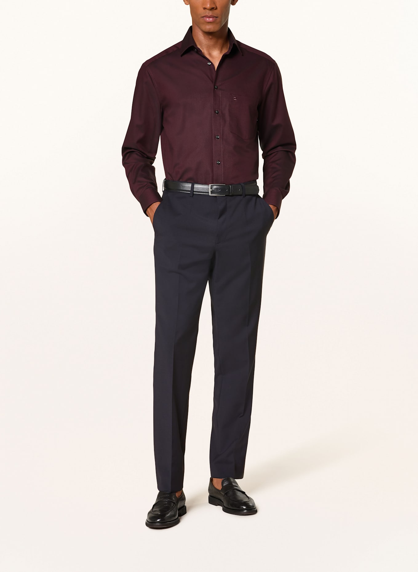 OLYMP Hemd Luxor comfort fit: DUNKELROT