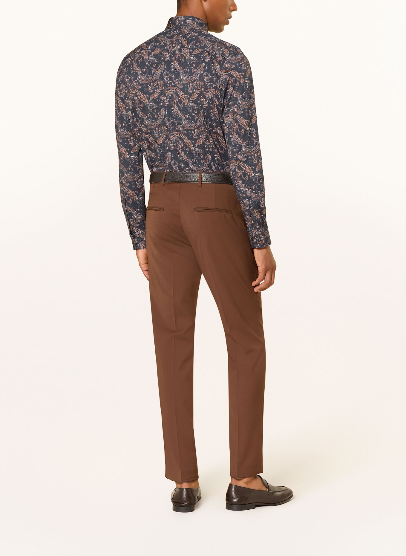 OLYMP Hemd Luxor modern fit: BLAU / BRAUN