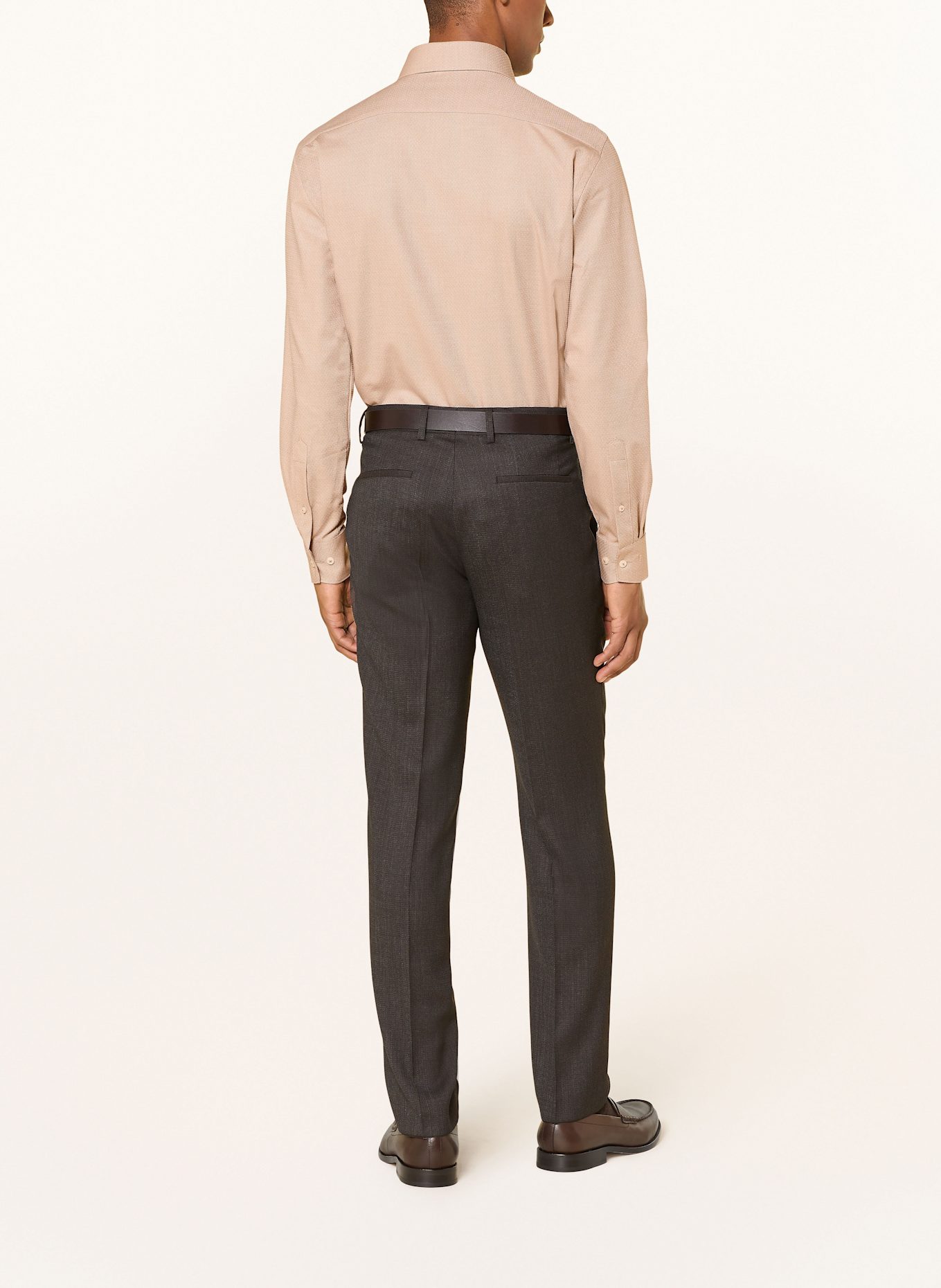 OLYMP Hemd Luxor modern fit: HELLBRAUN / WEISS