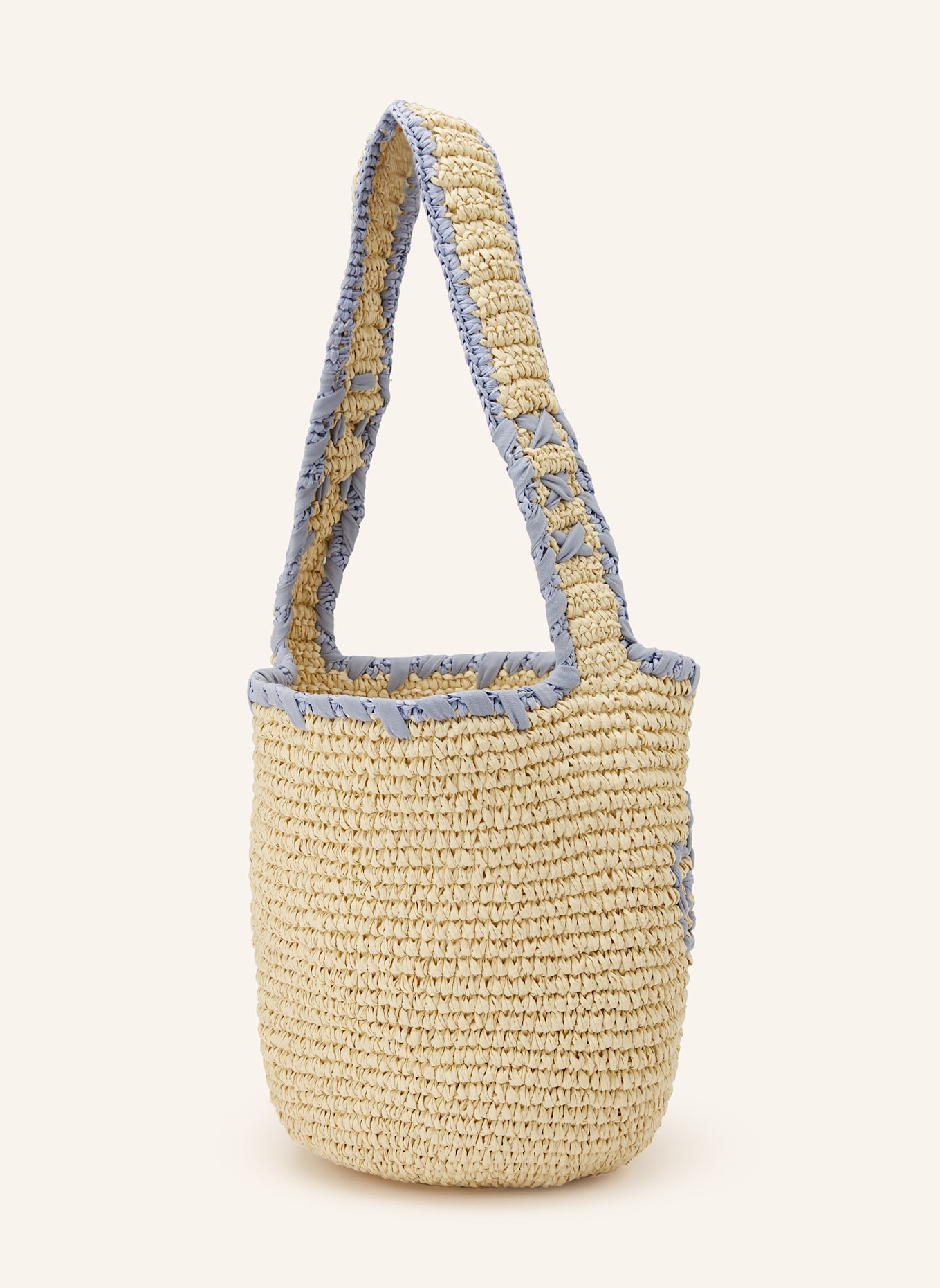 MARNI Strandtasche: CREME / HELLBLAU
