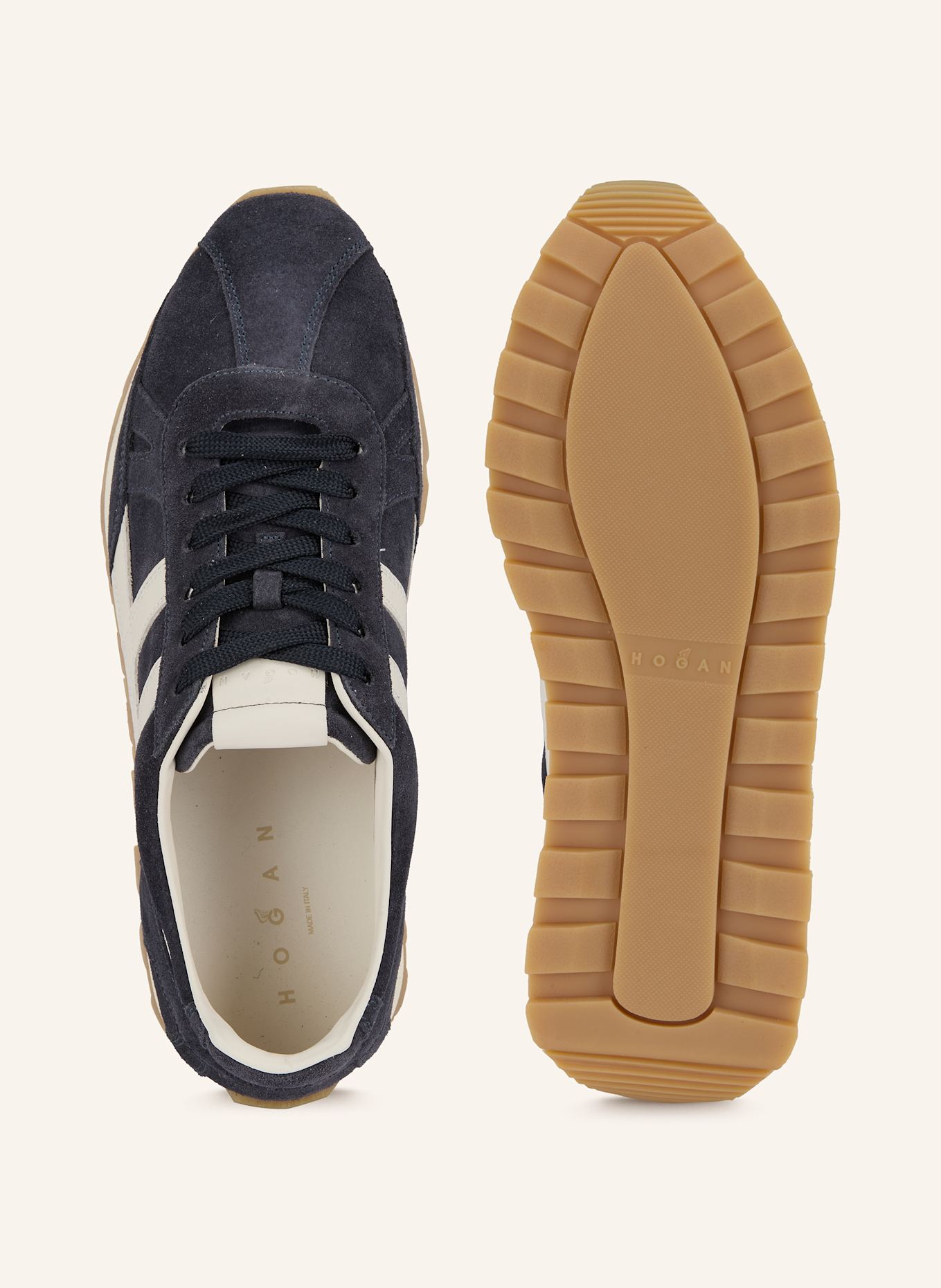 HOGAN Sneaker: DUNKELBLAU / WEISS