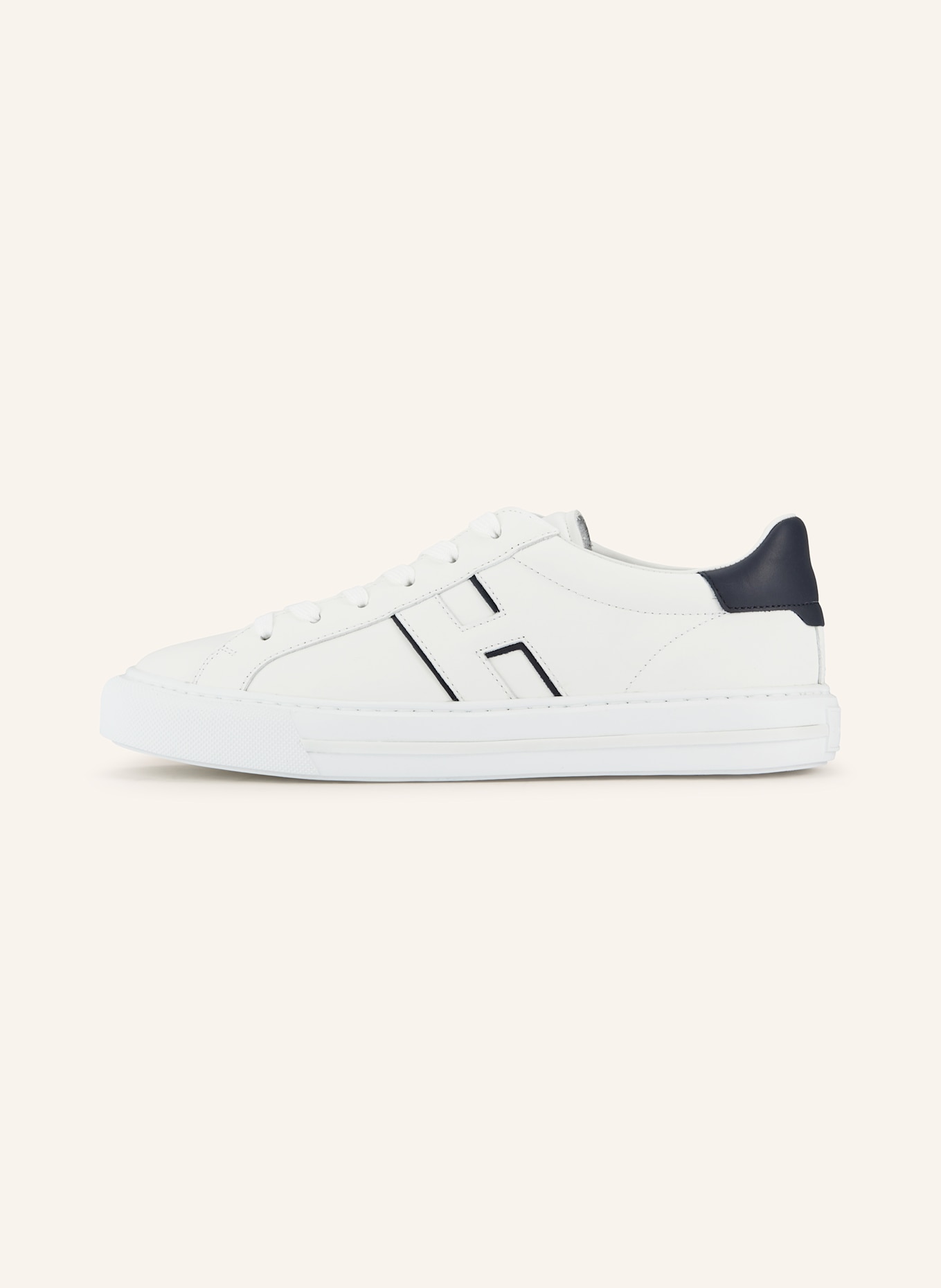HOGAN Sneaker H691: WEISS / DUNKELBLAU