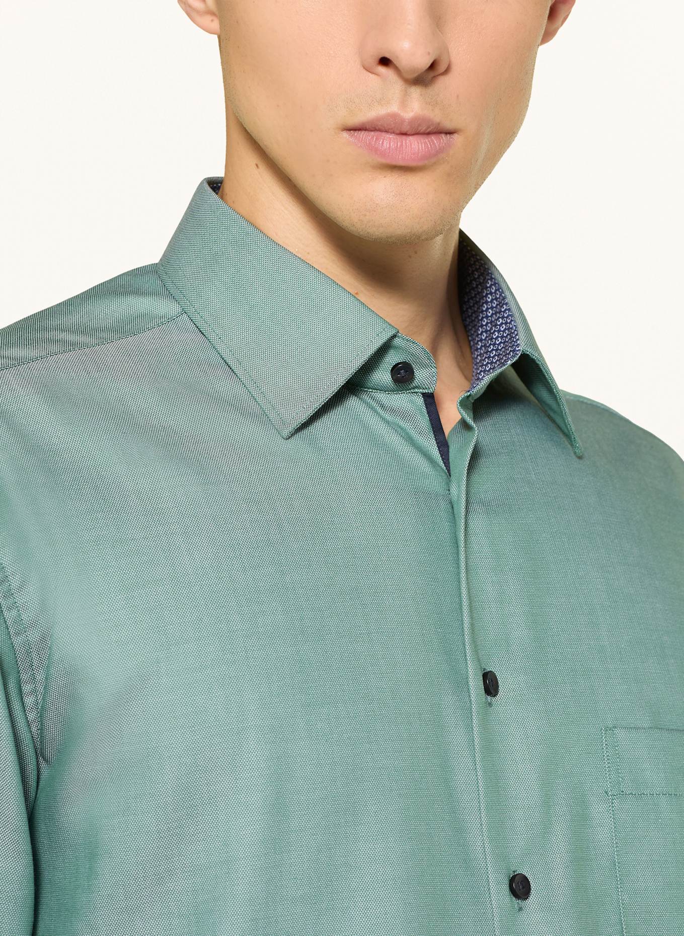 ETERNA Hemd Modern Fit: GRÜN