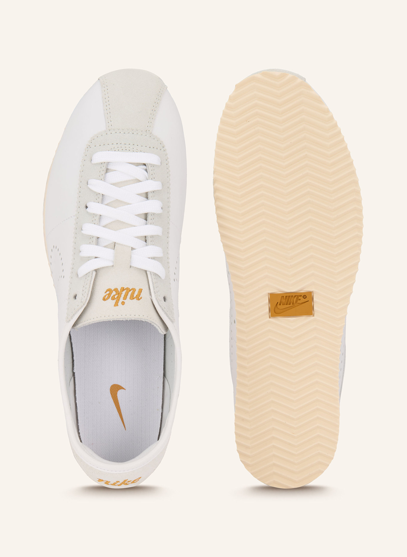 Nike Sneaker CORTEZ LT: WEISS / DUNKELGELB