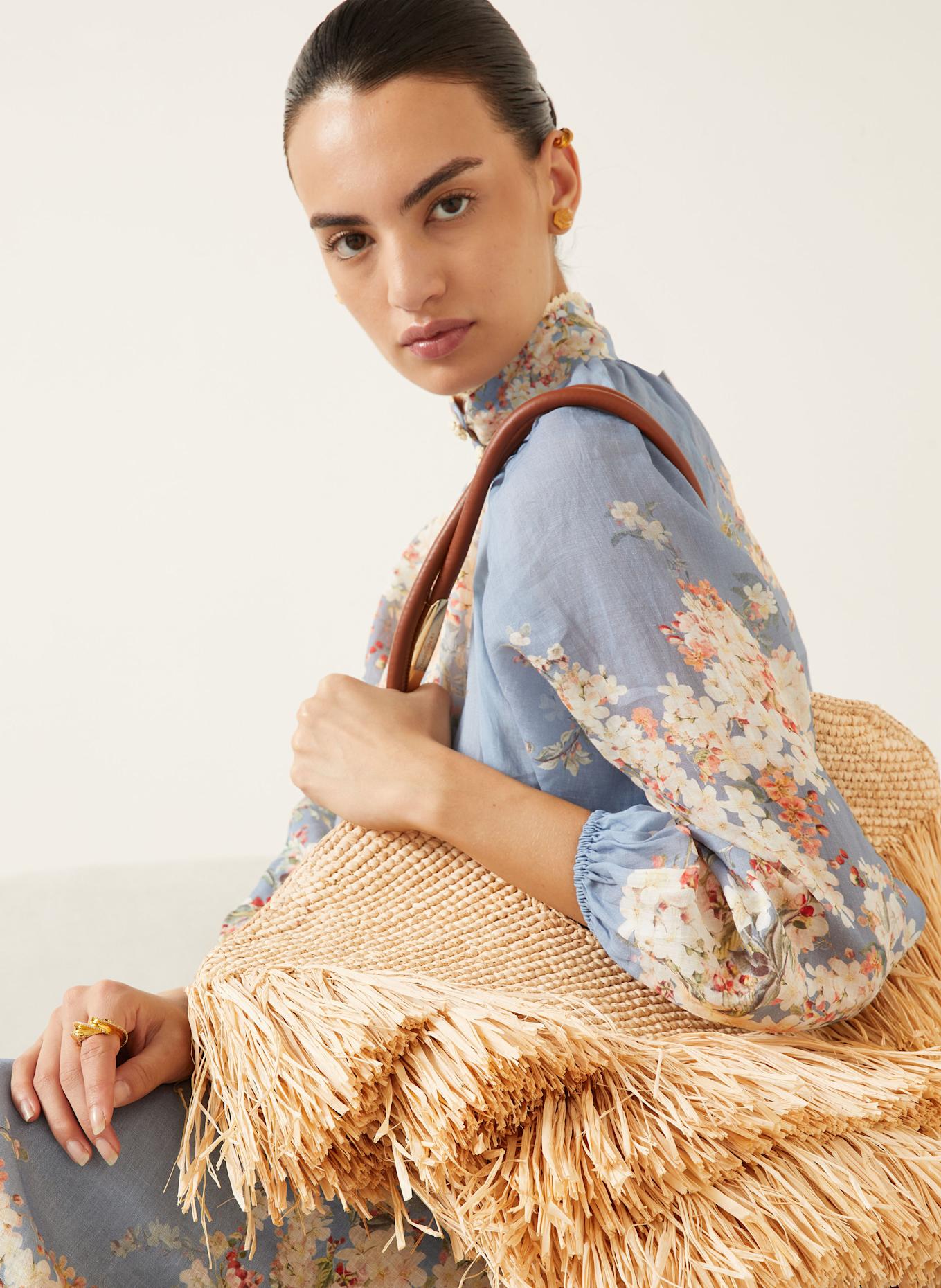 ZIMMERMANN Strandtasche GOLDENTIME: HELLBRAUN