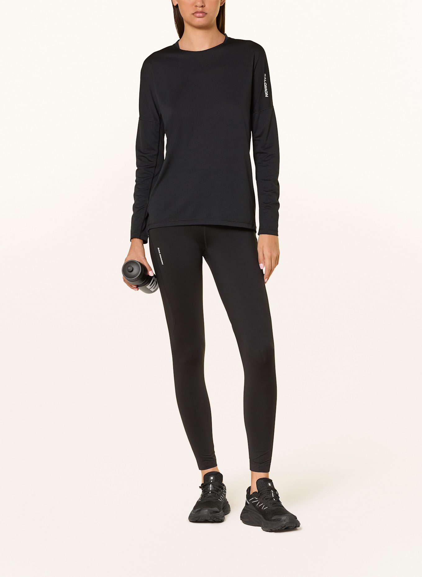 SALOMON Lauf-Tights SHAKEOUT CORE WARM: SCHWARZ