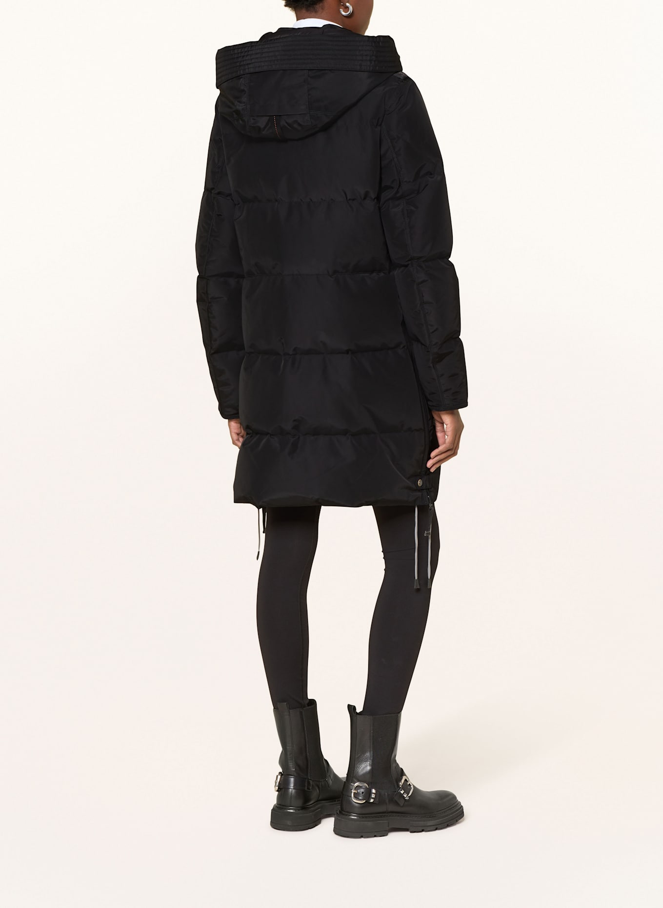 PARAJUMPERS Daunenmantel LONG BEAR mit abnehmbarer Kapuze: SCHWARZ