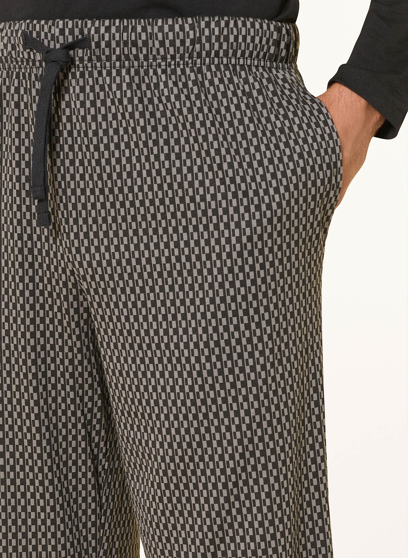 Marc O'Polo Piżama: SZARY / CZARNY