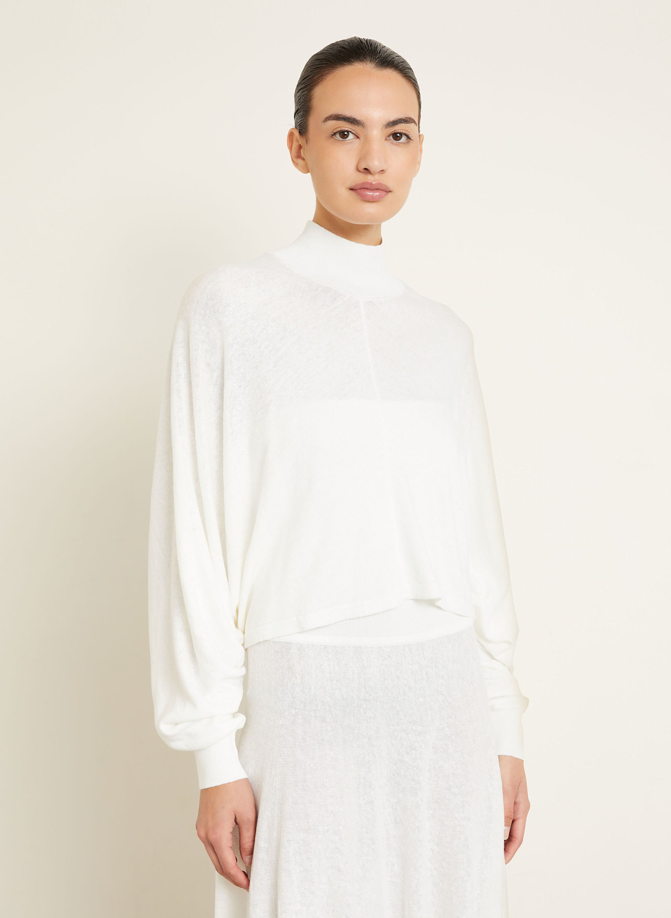 ALAÏA Pullover aus Leinen: WEISS
