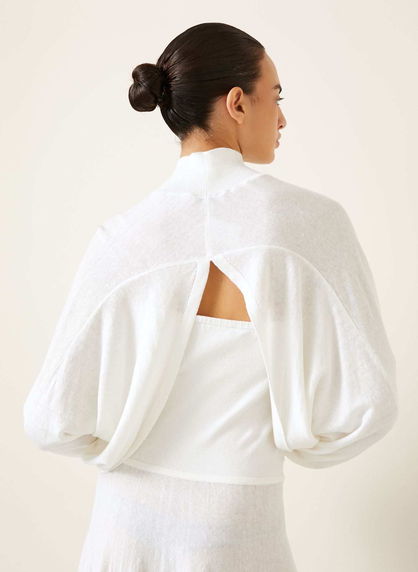 ALAÏA Pullover aus Leinen: WEISS