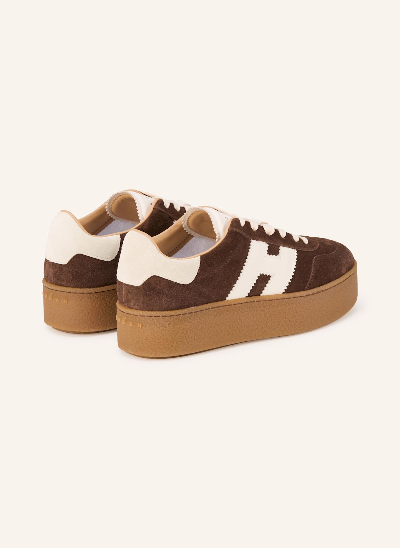 HOGAN Sneaker H681 COOL: DUNKELBRAUN / CREME