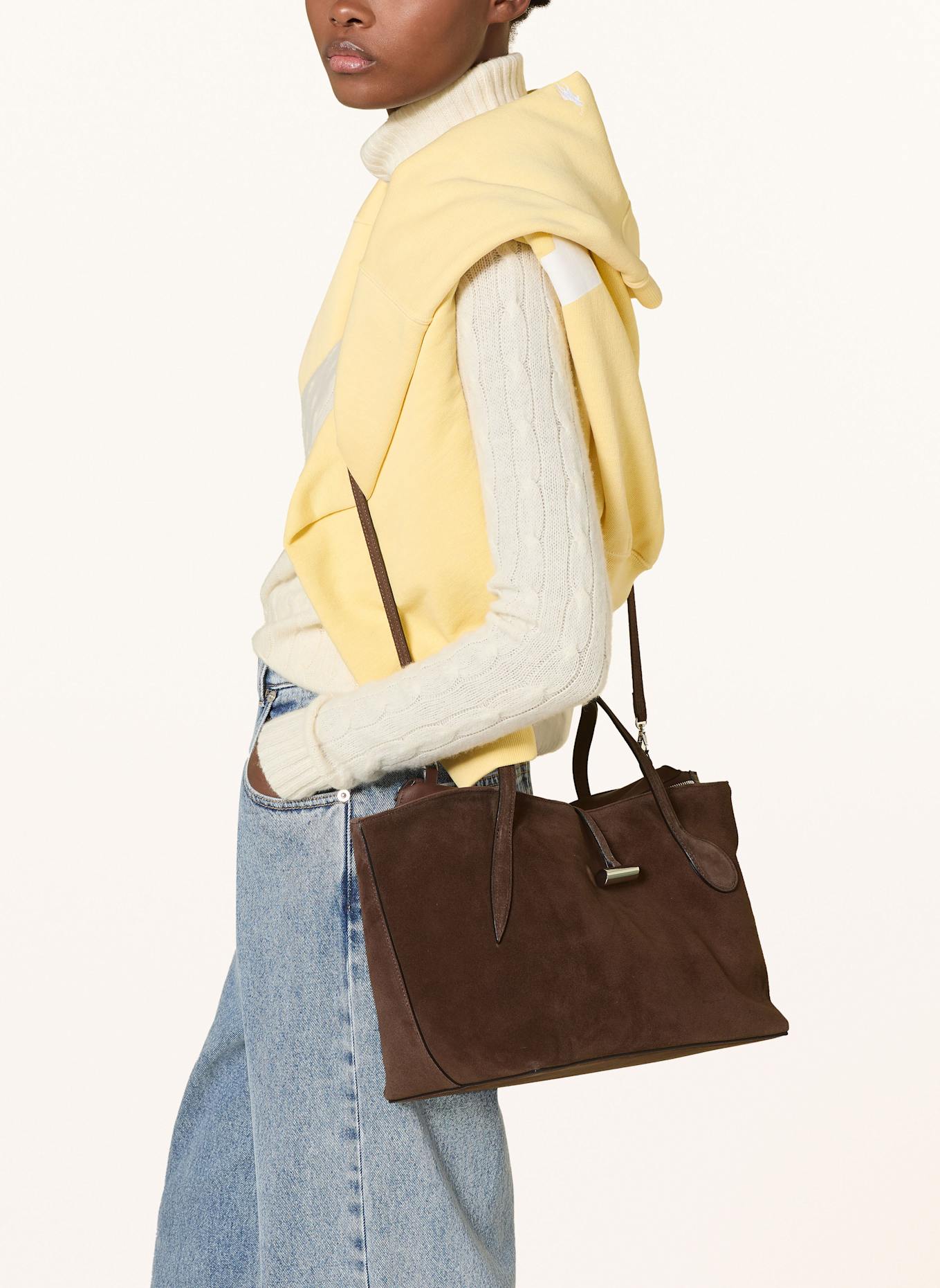 LIFFNER Torebka PETITE PENNE z saszetką: CIEMNOBRĄZOWY