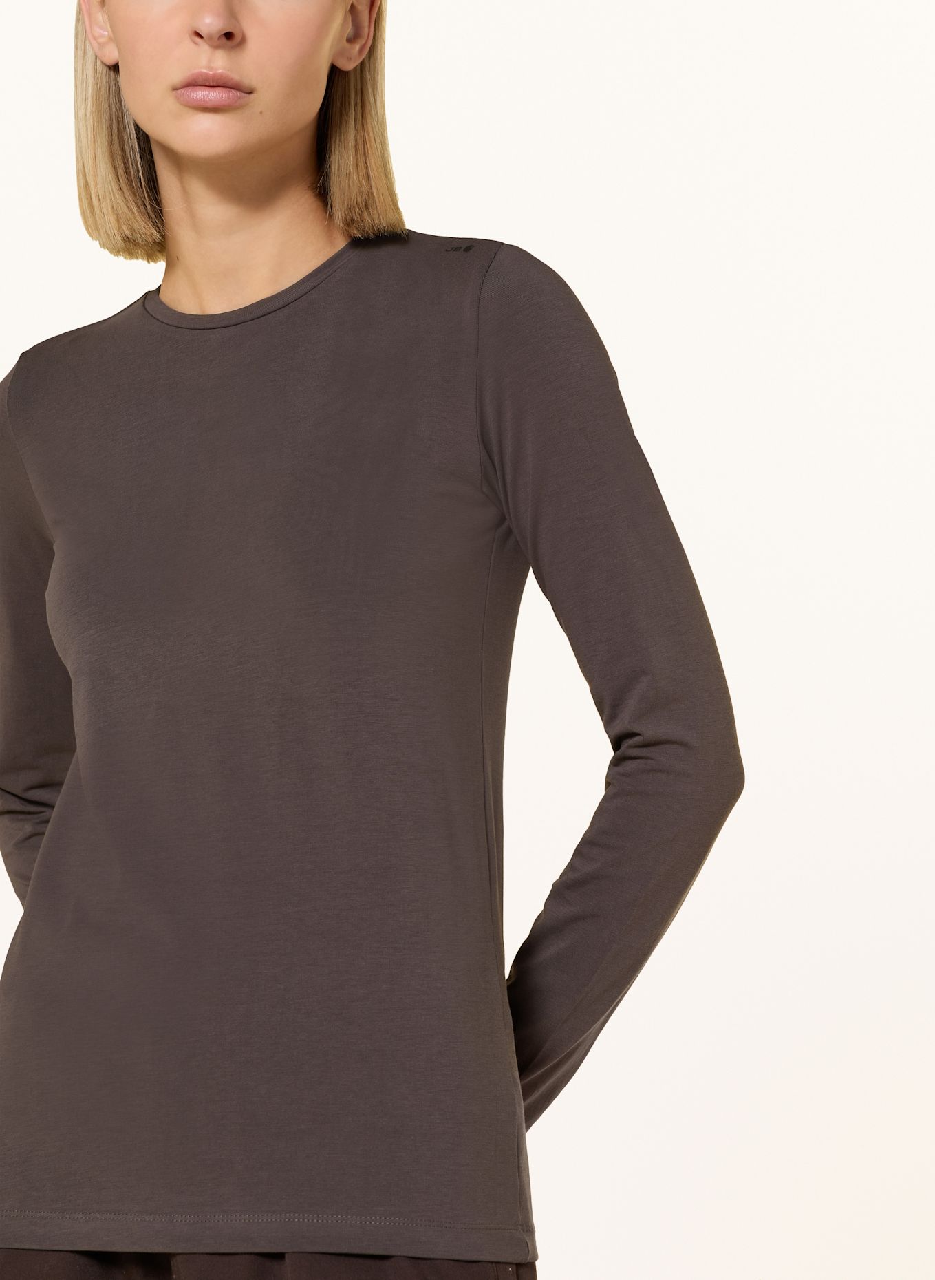 JEANNE BARET Longsleeve POLYNESIA: DUNKELBRAUN