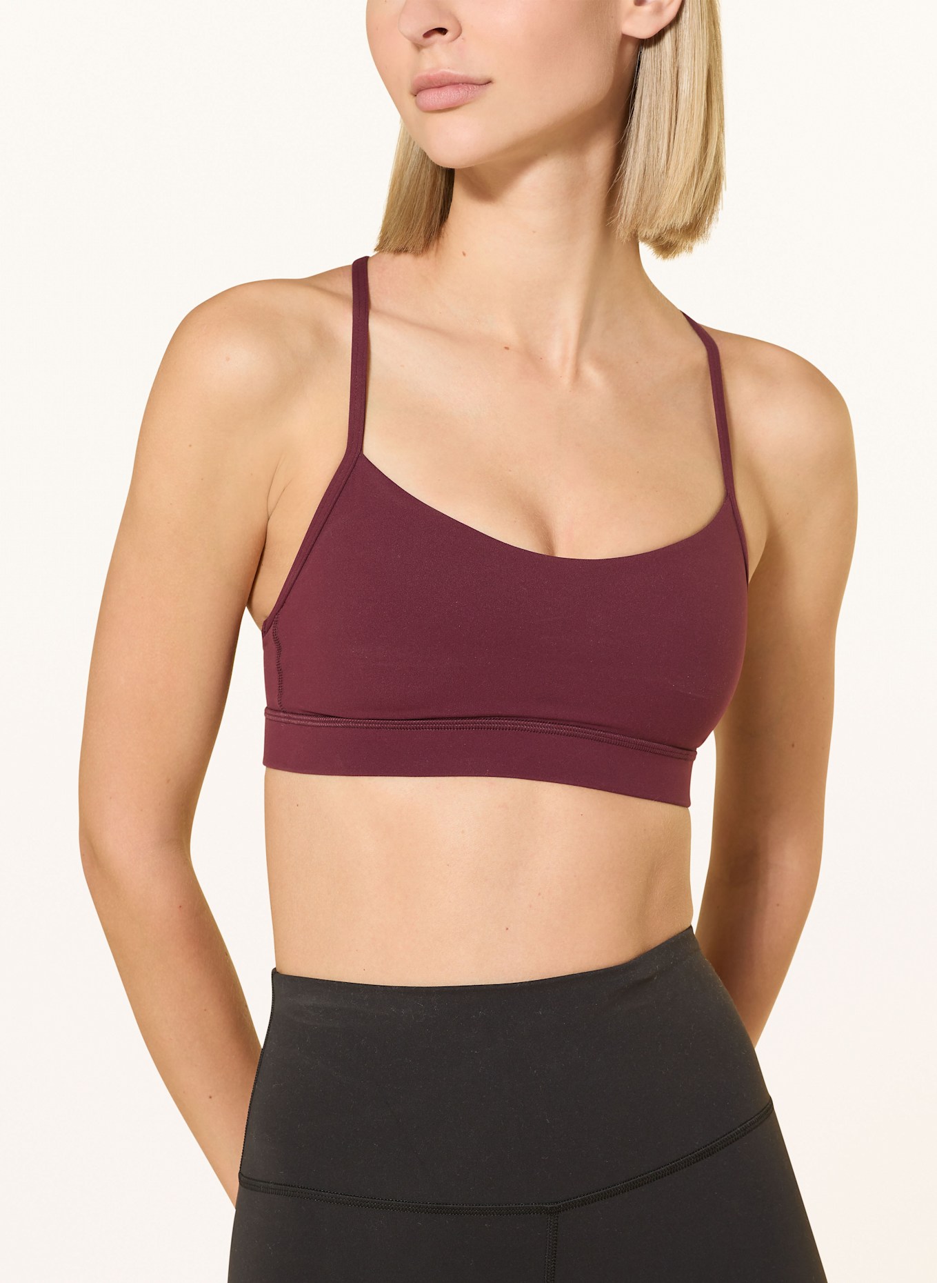 lululemon Sport-BH FLOW Y: DUNKELROT