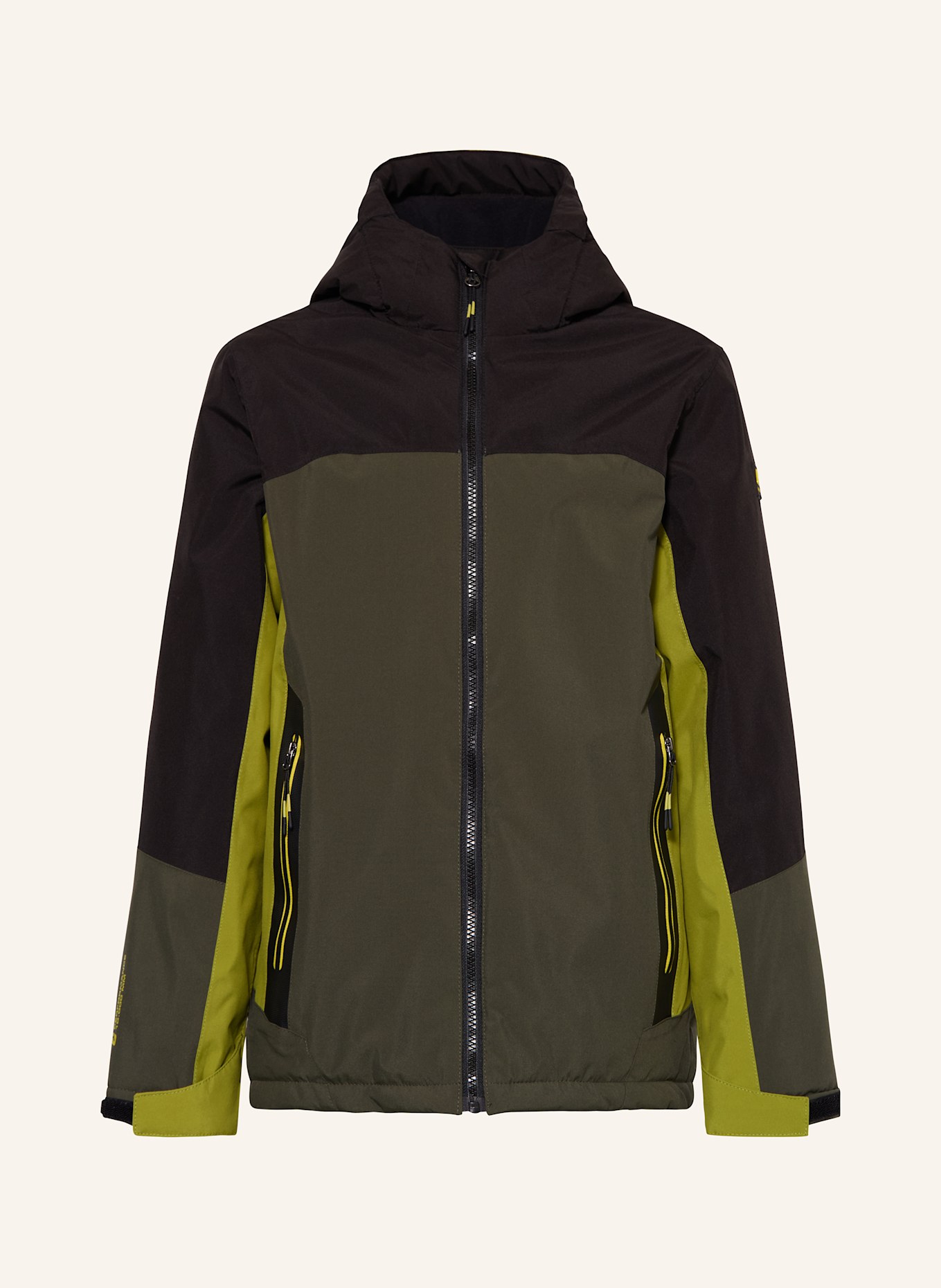 killtec Kurtka funkcyjna KOW 223: CZARNY / OLIWKOWY / JASNOZIELONY