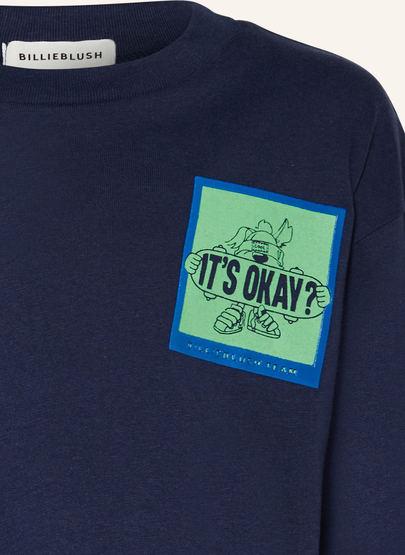 Billieblush Longsleeve: DUNKELBLAU / GRÜN
