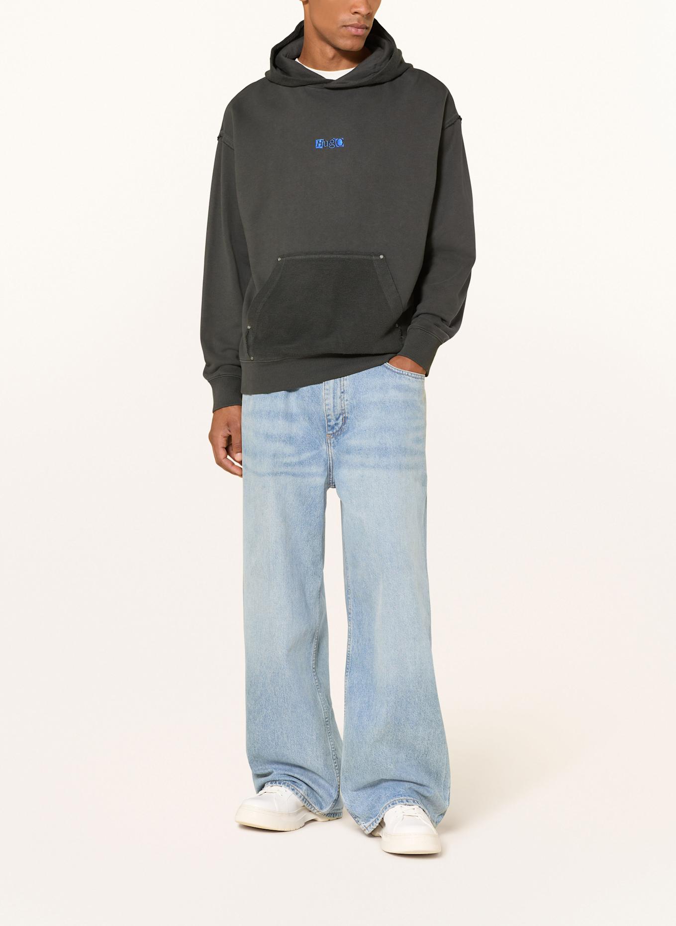 HUGO BLUE Hoodie NASDI: SCHWARZ