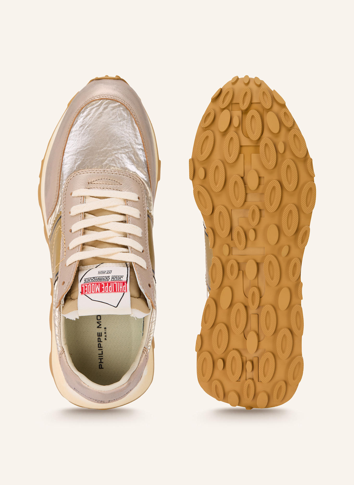 PHILIPPE MODEL Sneaker TOUR: SILBER / ROSÉGOLD