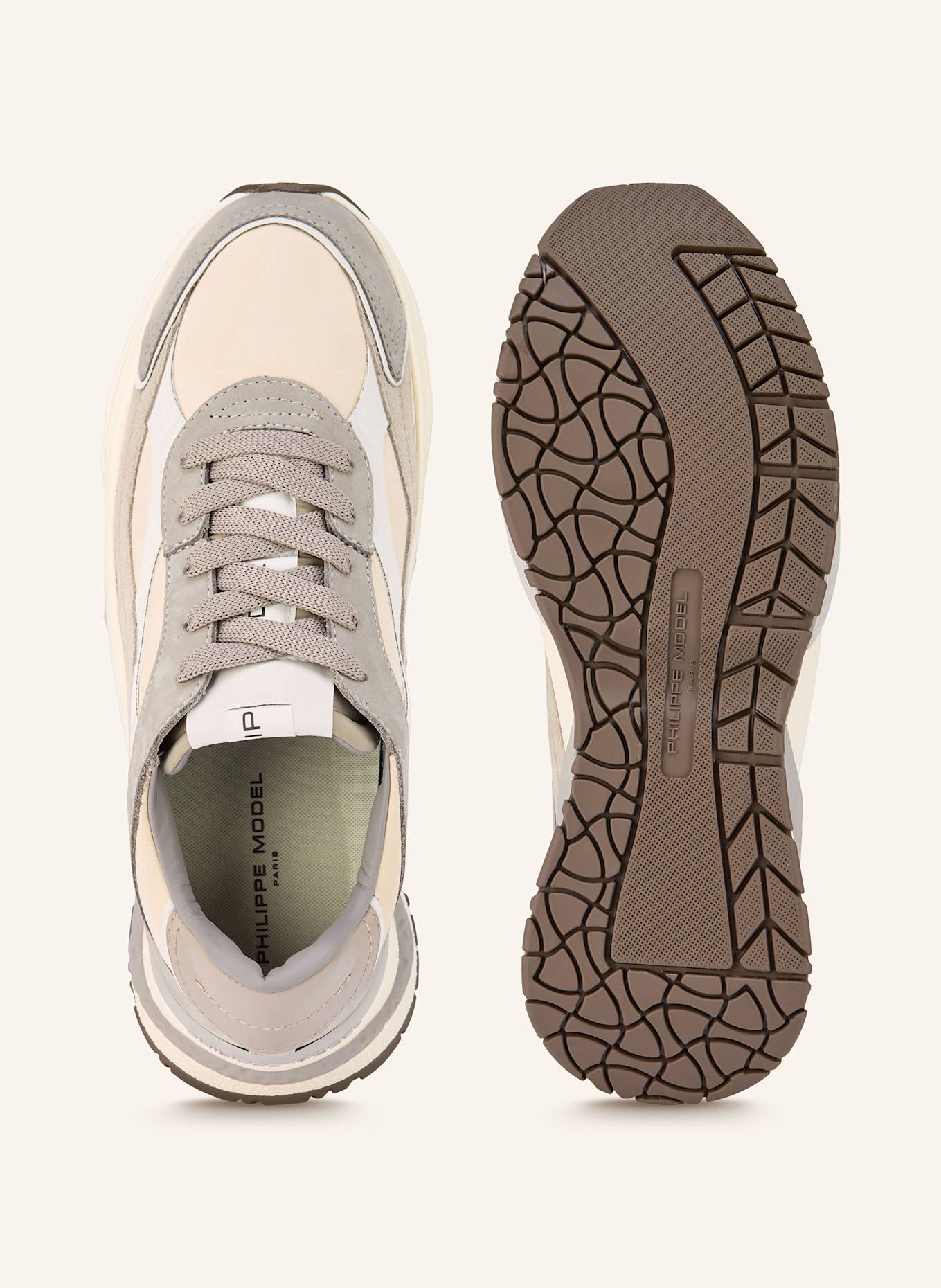 PHILIPPE MODEL Sneaker ODEON: CREME / GRAU