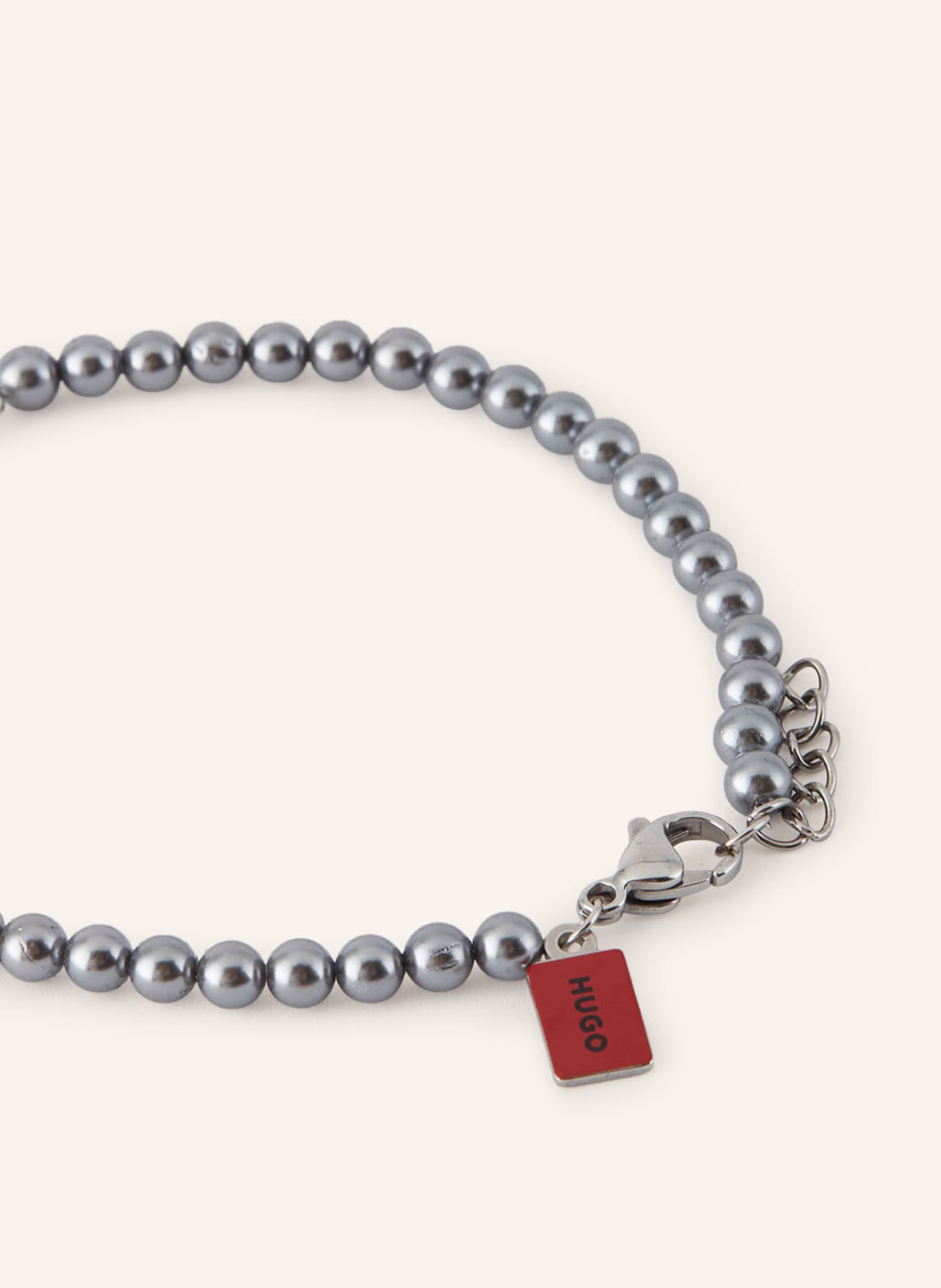 HUGO Bransoletka SMALLPEARL: SZARY