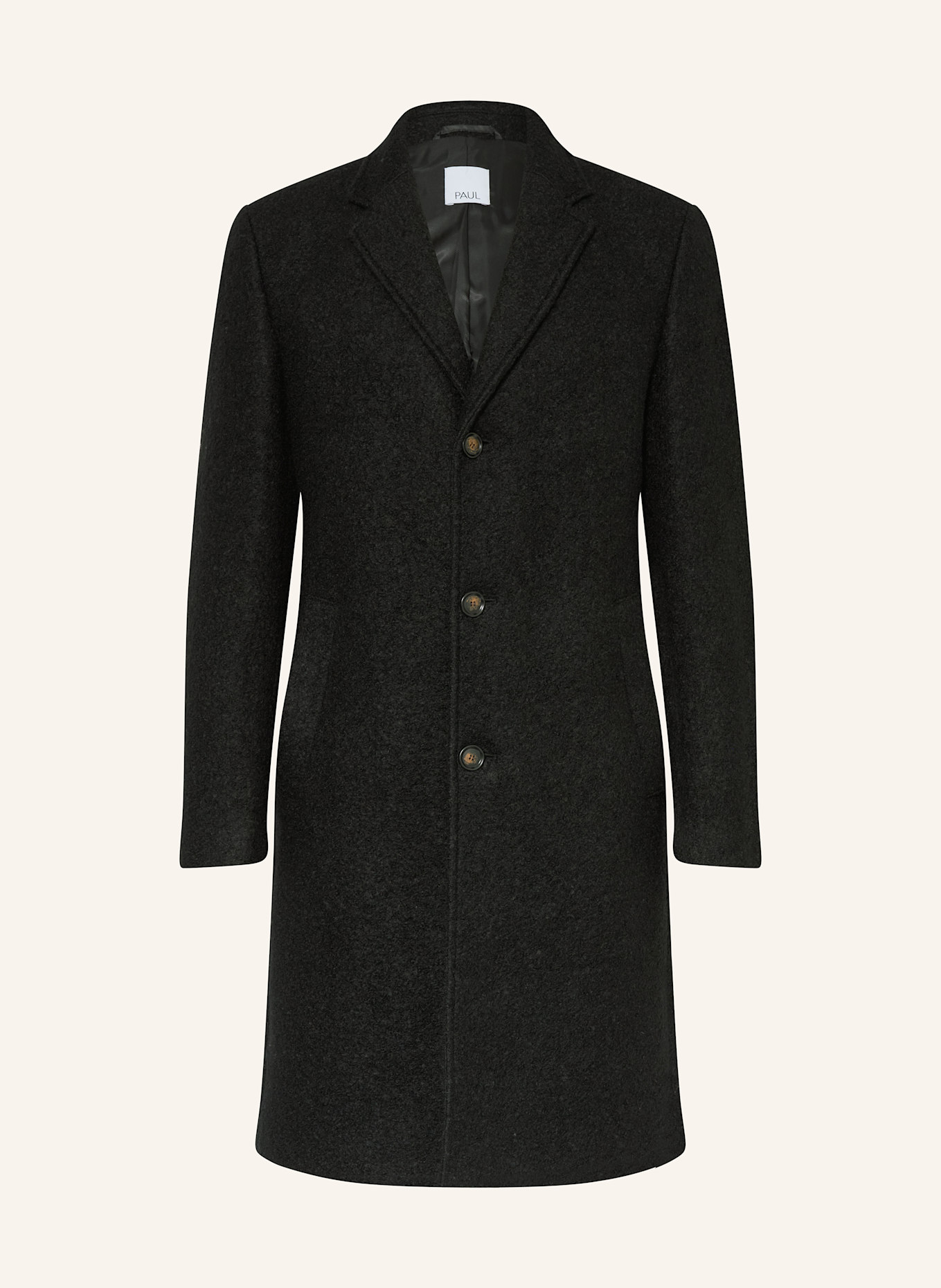 PAUL Bouclé-Mantel: SCHWARZ