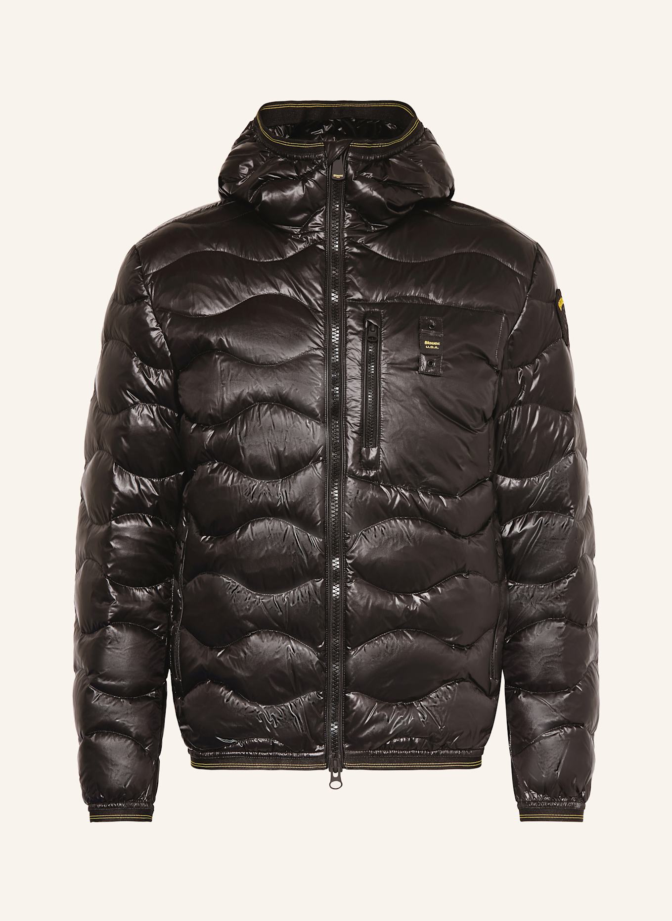 Blauer Daunenjacke WAVE: SCHWARZ