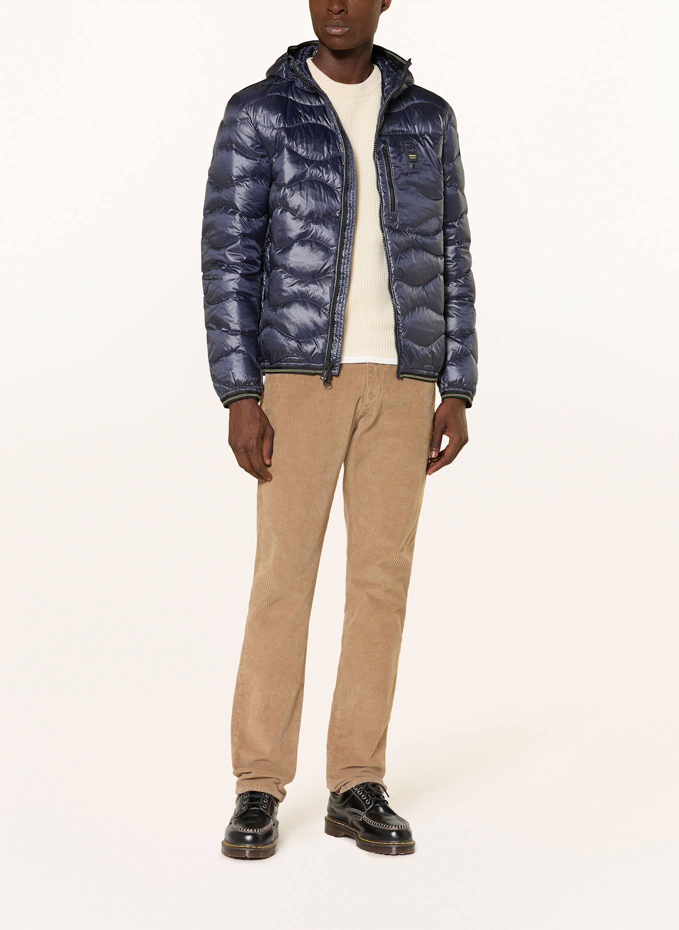 Blauer Daunenjacke WAVE: DUNKELBLAU