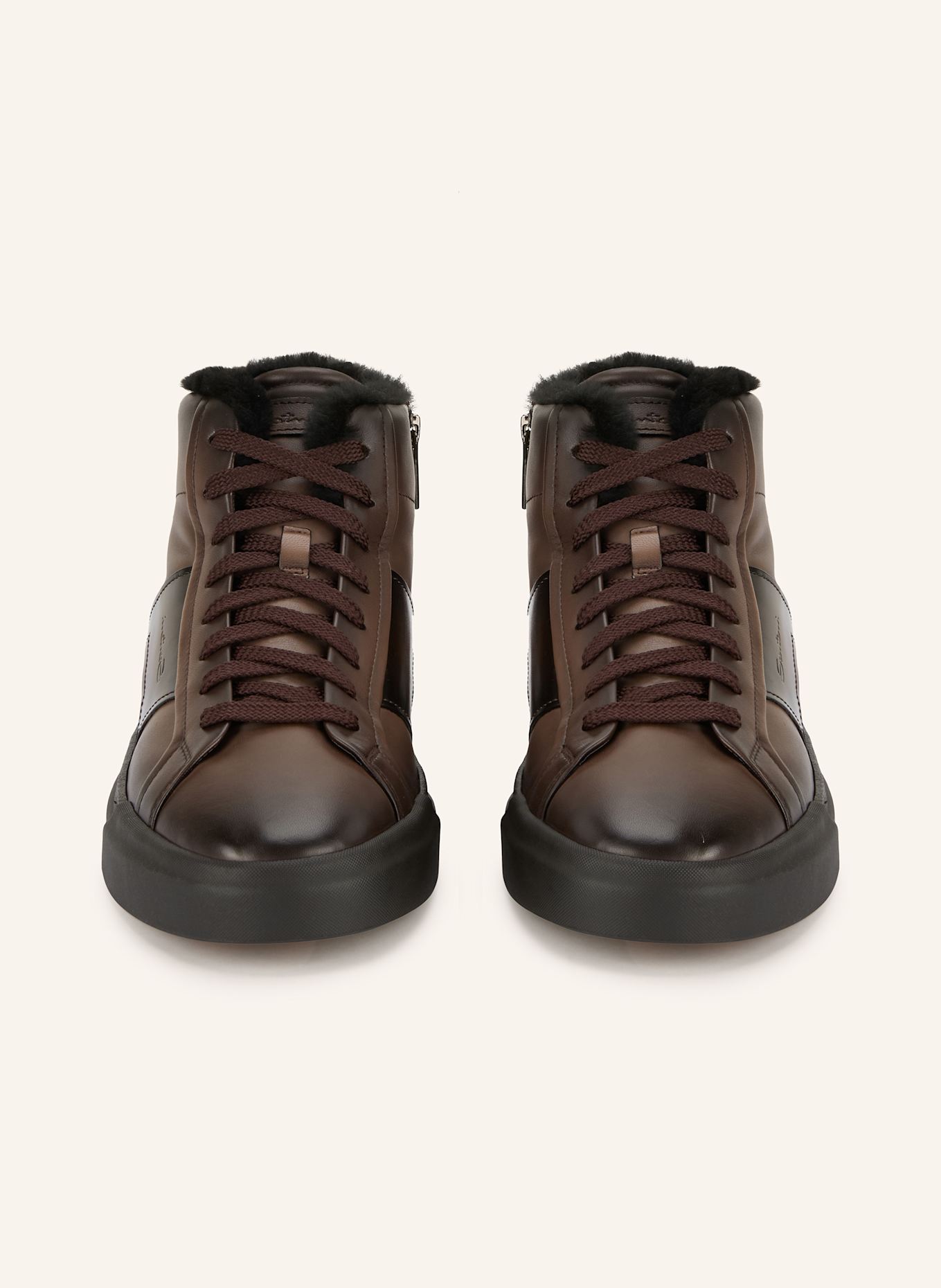 Santoni Hightop-Sneaker: DUNKELBRAUN