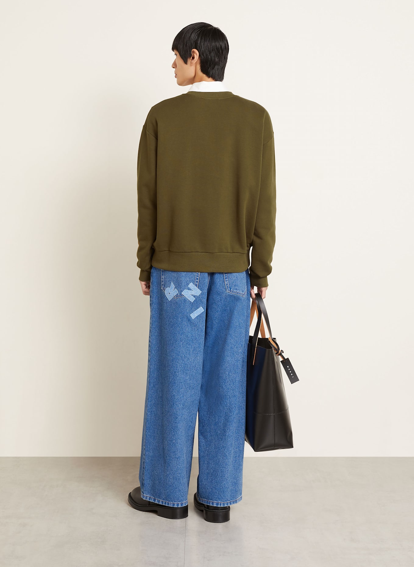 MARNI Oversized-Sweatshirt: KHAKI