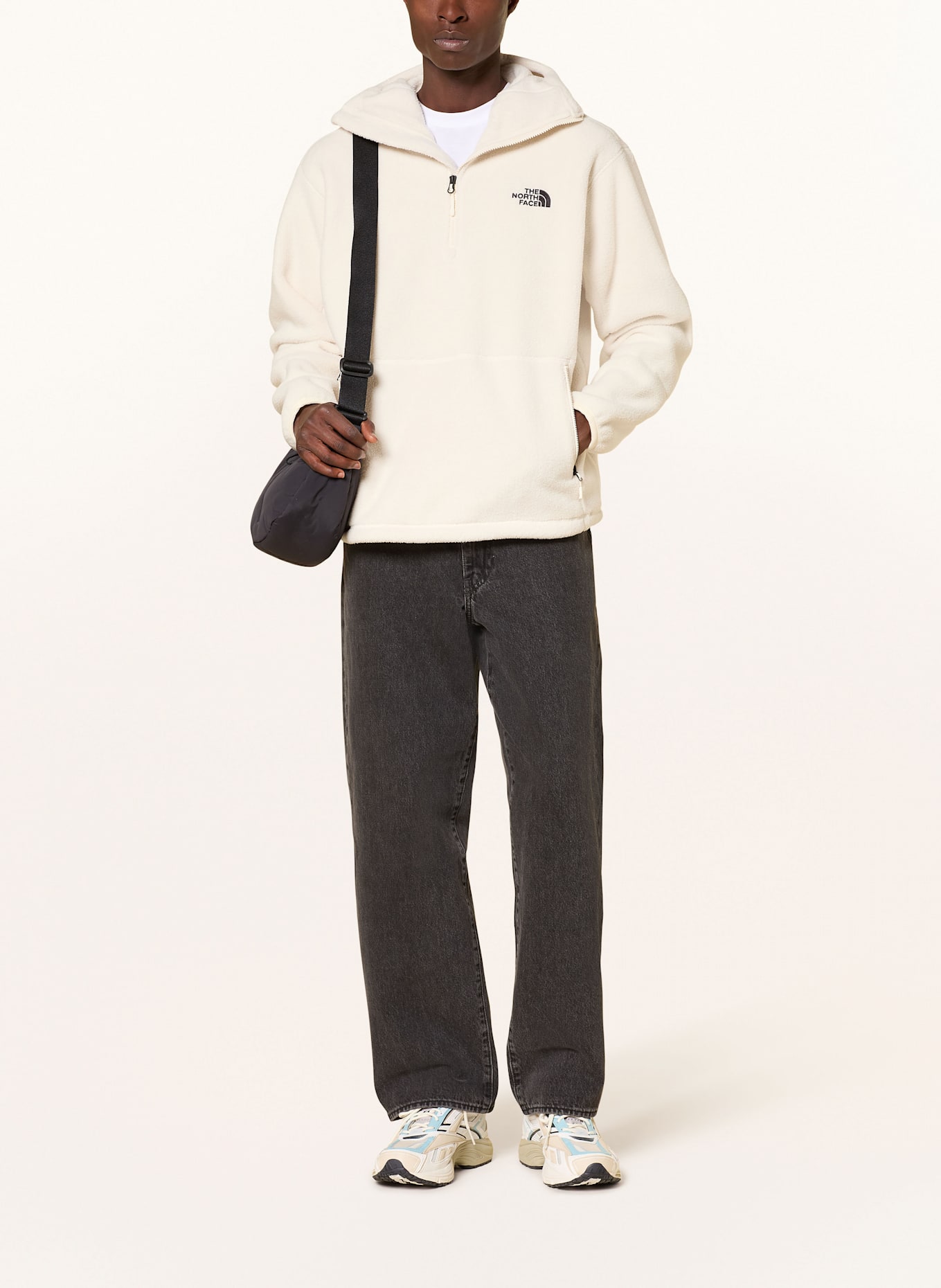 THE NORTH FACE Sweter typu troyer z polaru DIRUS: BIAŁY