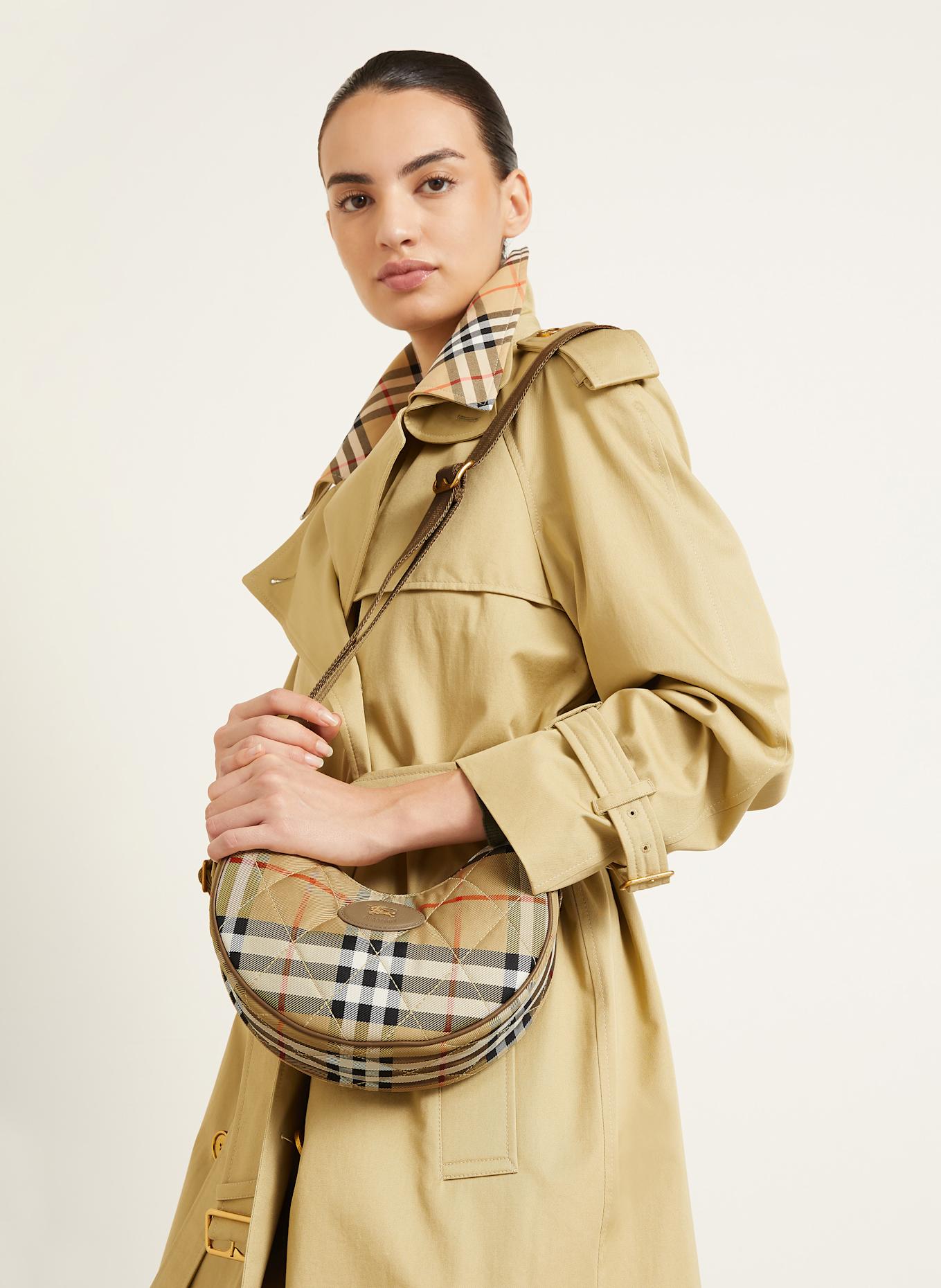 BURBERRY Umhängetasche HORSESHOE: BEIGE / SCHWARZ / WEISS