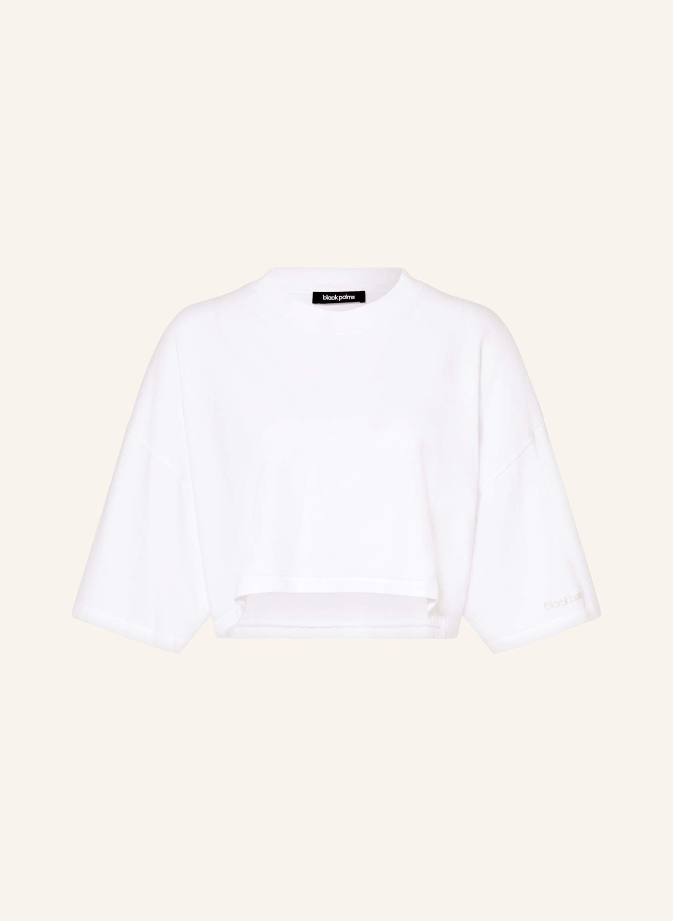black palms Cropped-Shirt: WEISS