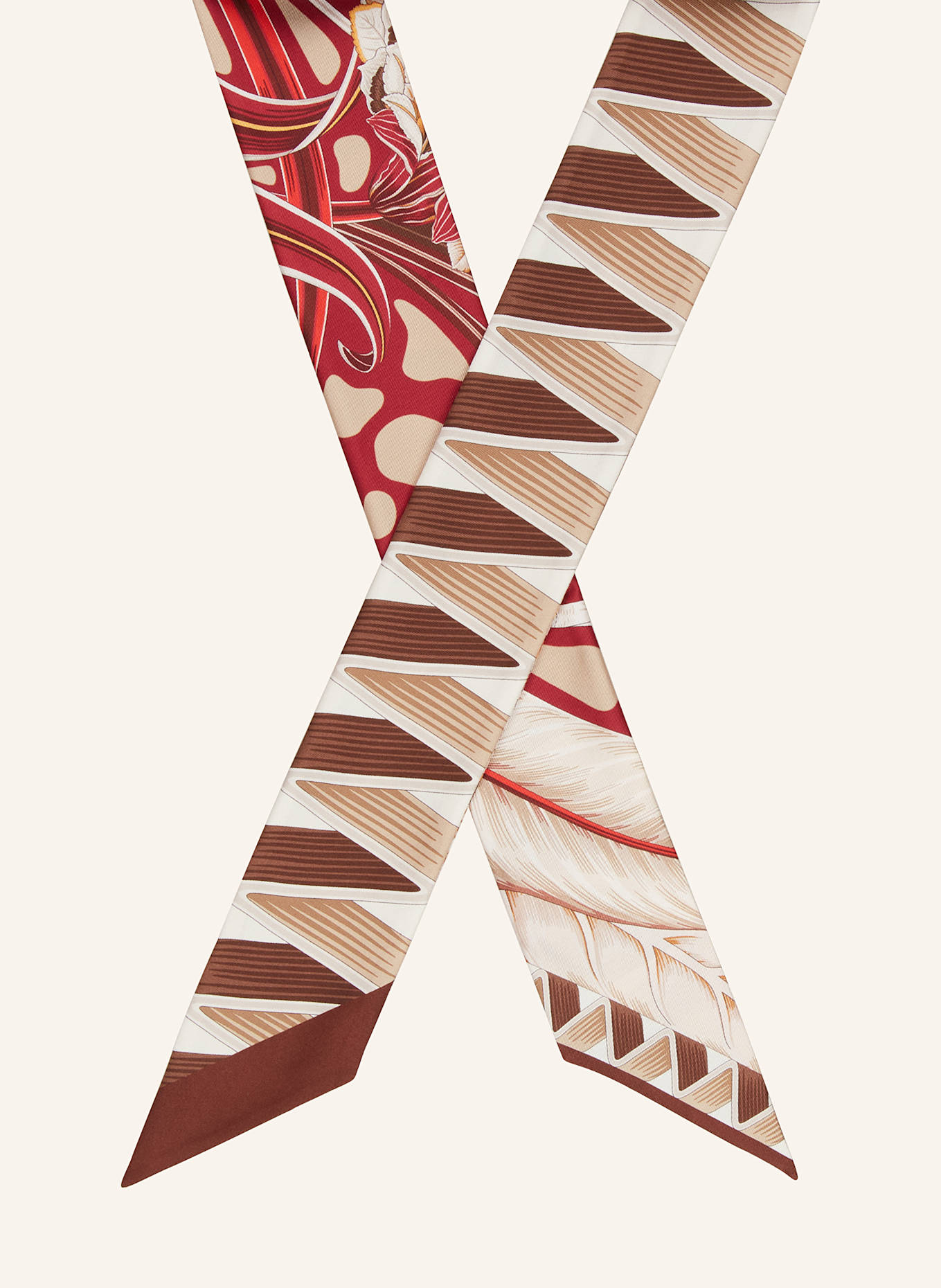 FERRAGAMO Seidenschal GIADA FLY: FUCHSIA / WEISS / BRAUN