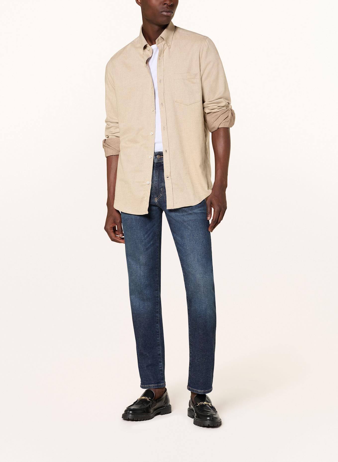 PAUL & SHARK Flanellhemd Regular Fit: HELLBRAUN