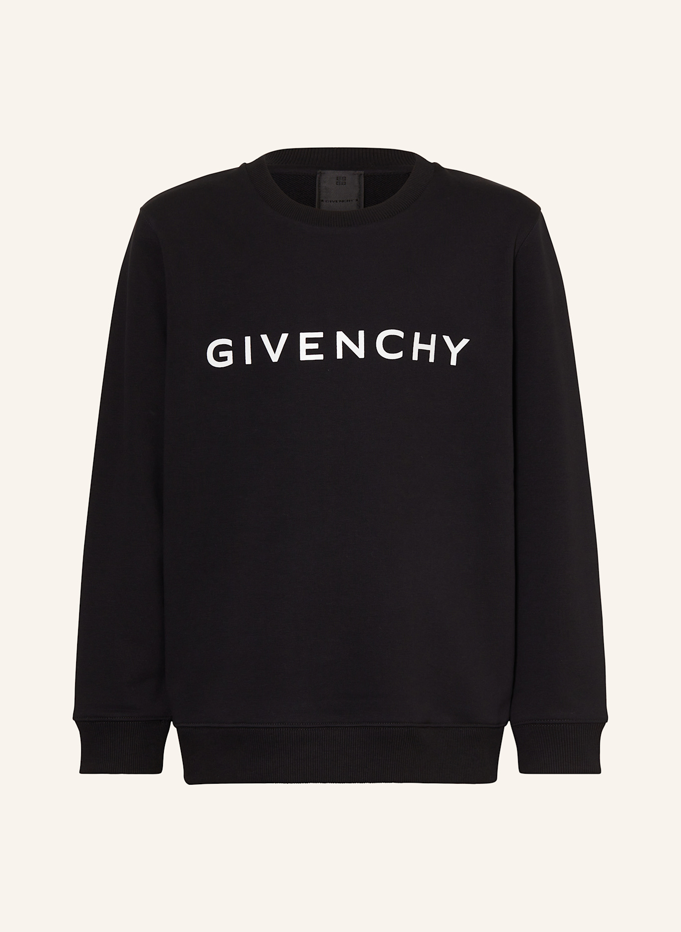givenchy neck Sweatshirt: SCHWARZ