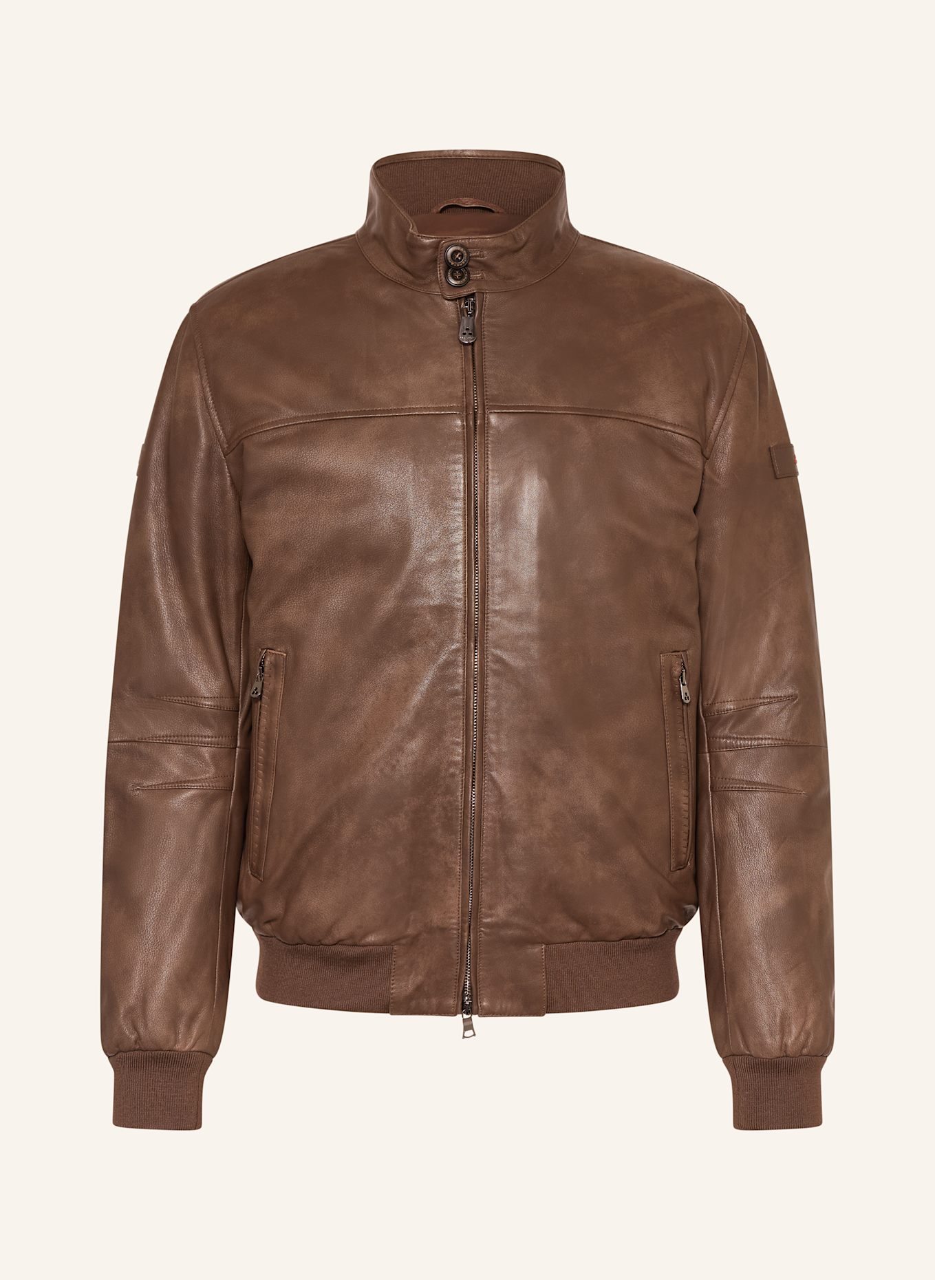 PEUTEREY Daunenjacke FIONIA TT aus Leder: BRAUN