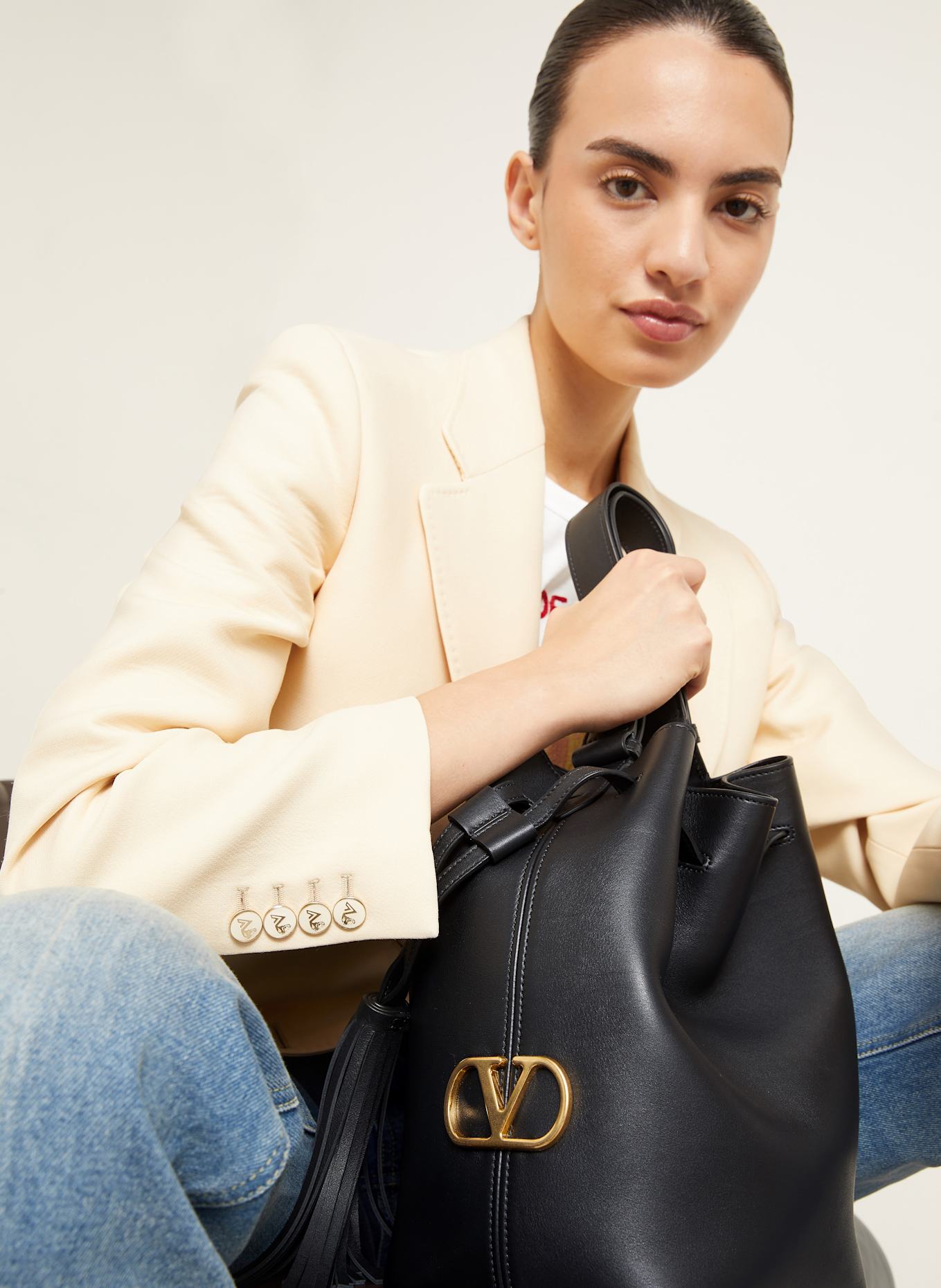 VALENTINO GARAVANI Beuteltasche SO SEAU: SCHWARZ