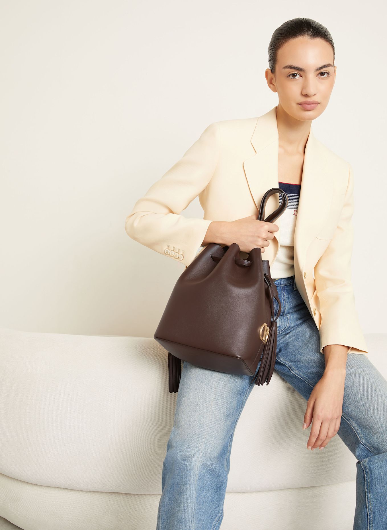 VALENTINO GARAVANI Shopper SO SEAU: DUNKELBRAUN