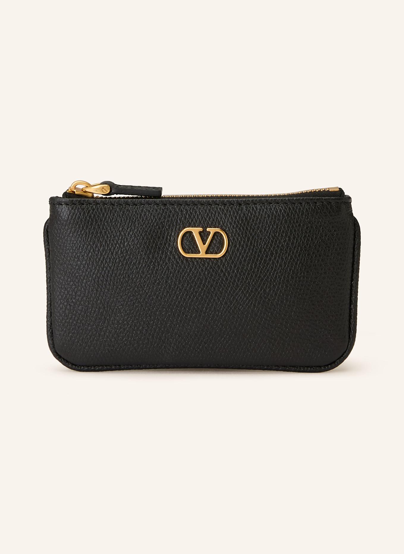VALENTINO GARAVANI Étui à monnaie VLOGO SIGNATURE: NOIR