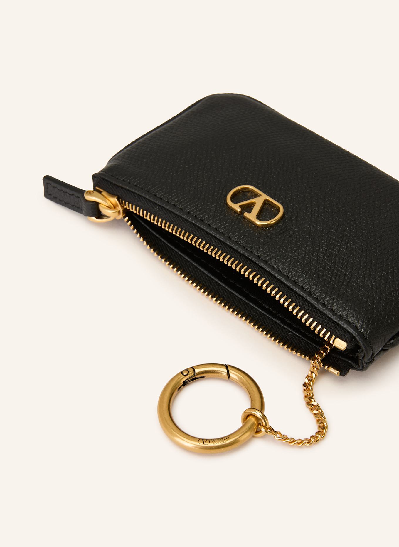 VALENTINO GARAVANI Étui à monnaie VLOGO SIGNATURE: NOIR