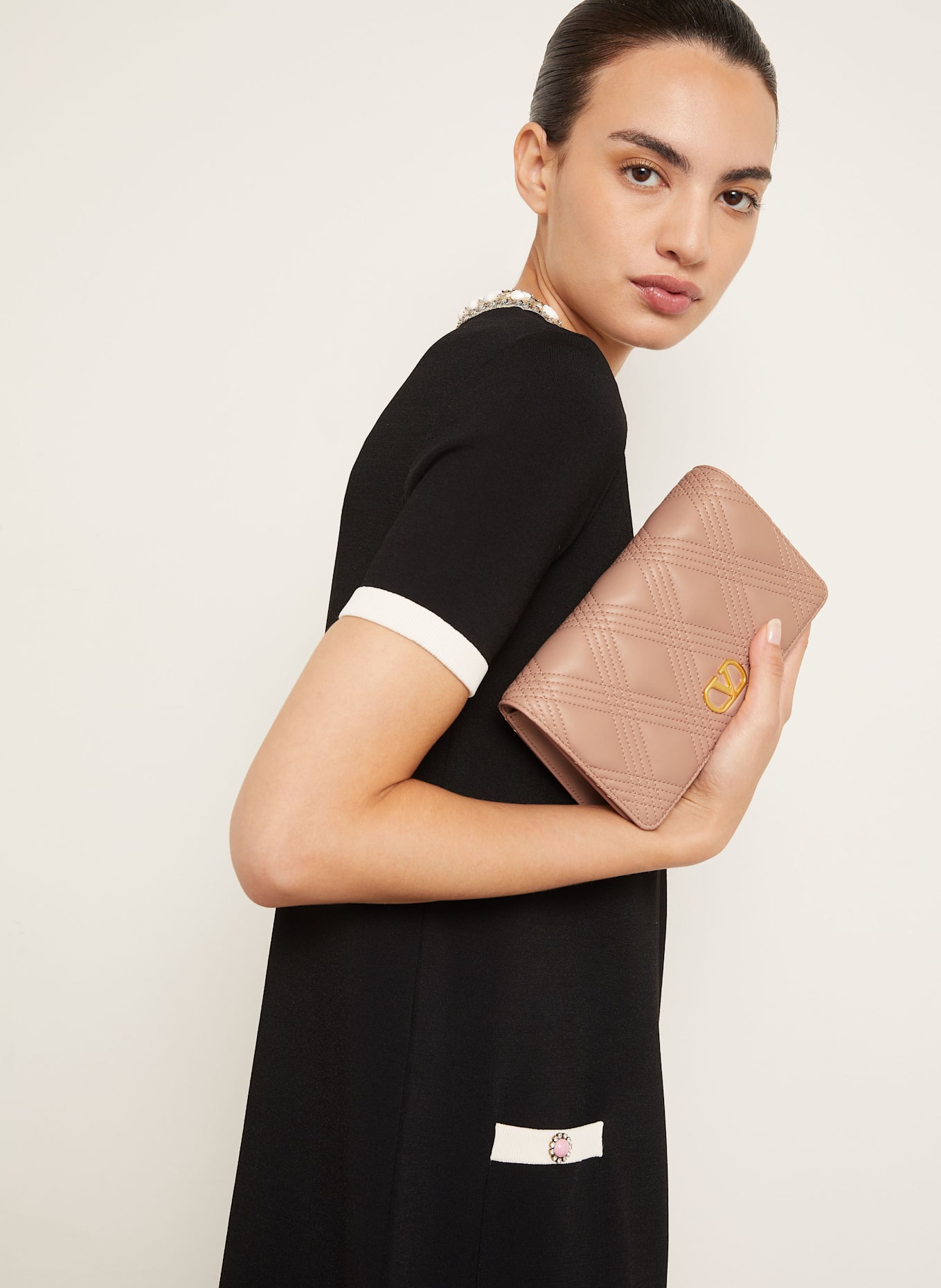 VALENTINO GARAVANI Torba na ramię QUILTIE 67: CIELISTY