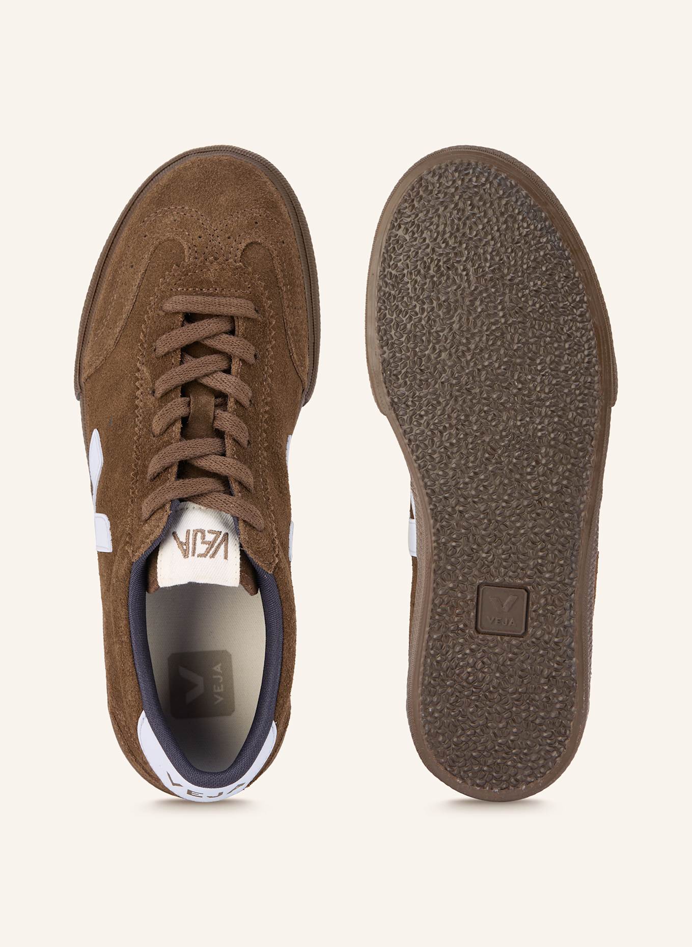 VEJA Baskets VOLLEY: MARRON/ BLEU CLAIR