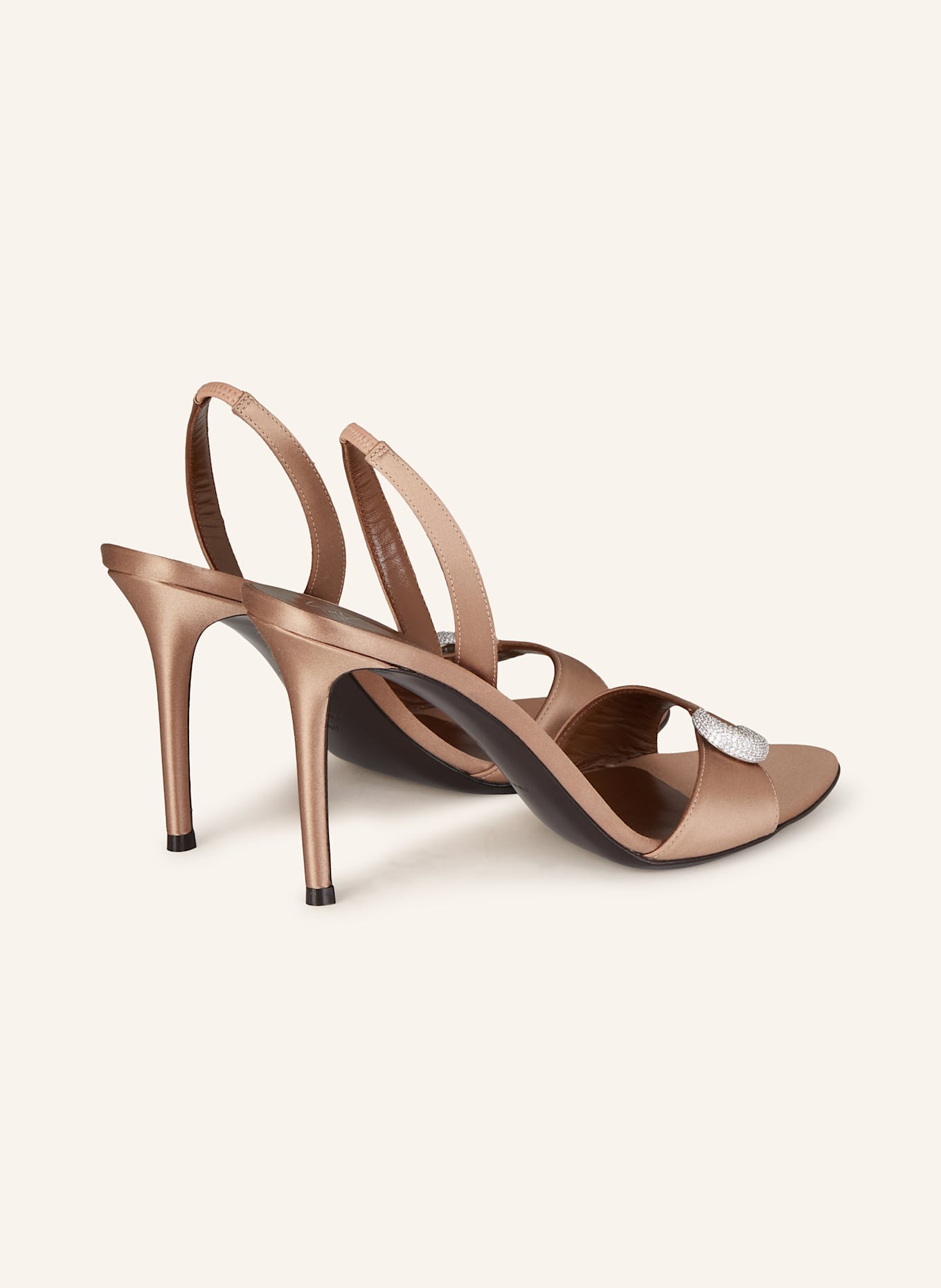 GIUSEPPE ZANOTTI DESIGN Sandaletten DOPPIATO mit Schmucksteinen: NUDE