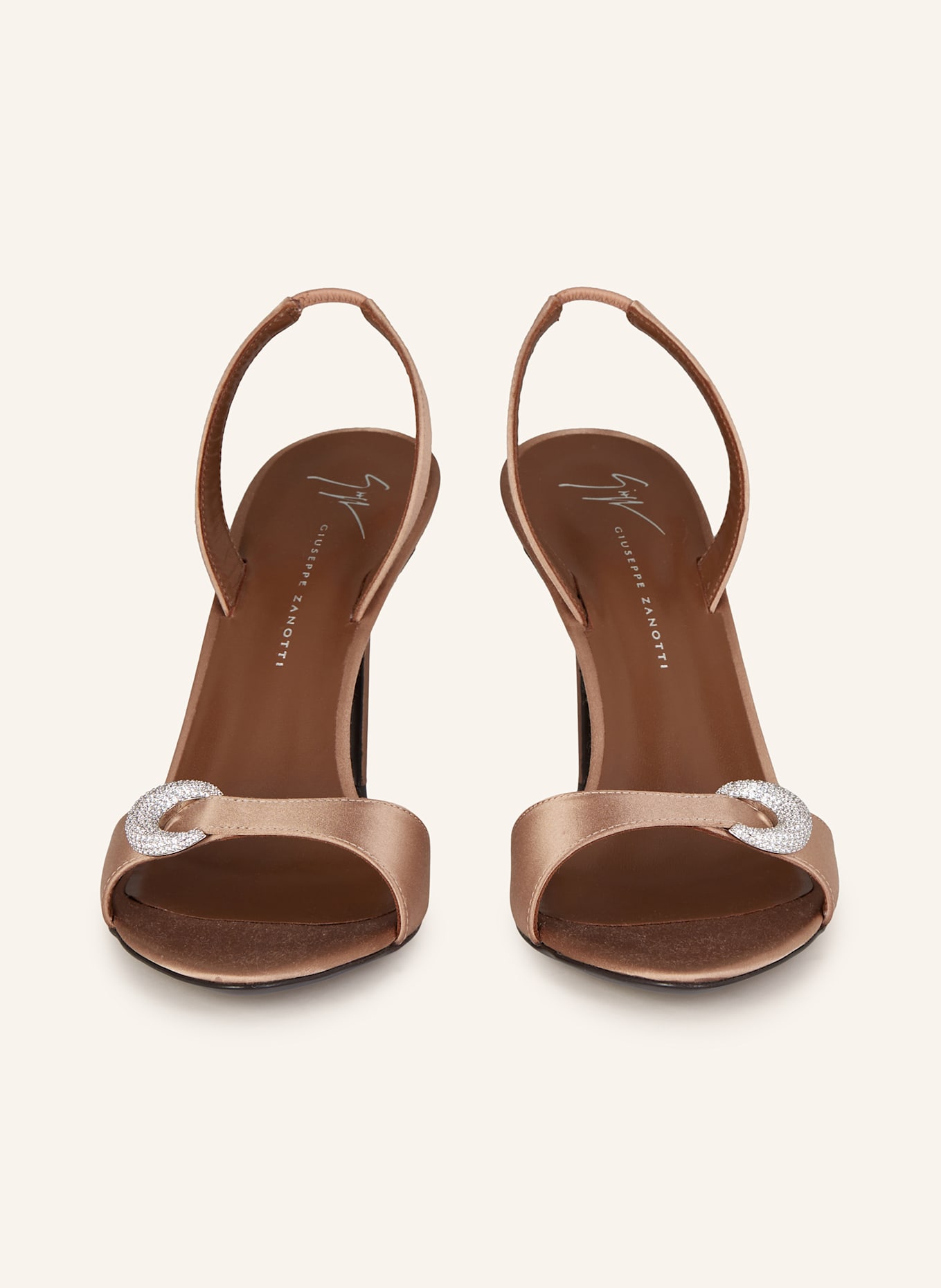 GIUSEPPE ZANOTTI DESIGN Sandaletten DOPPIATO mit Schmucksteinen: NUDE