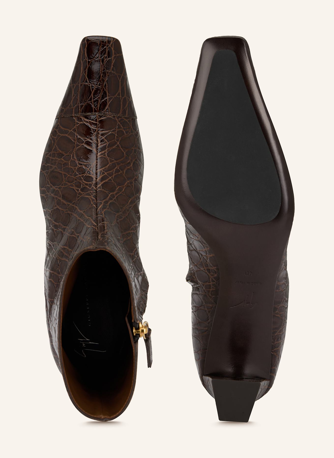 GIUSEPPE ZANOTTI DESIGN Botki MORPHEUSOFT: CIEMNOBRĄZOWY