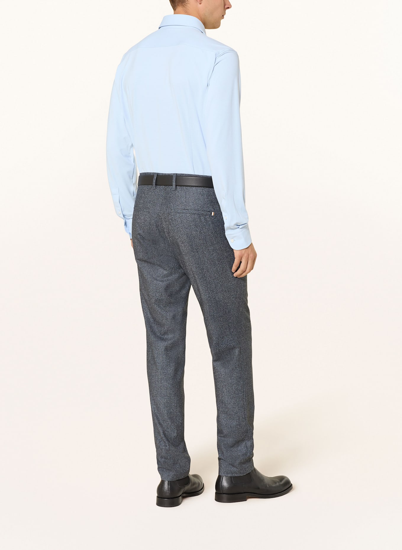 BOSS Jerseyhemd HANK Slim Fit: HELLBLAU